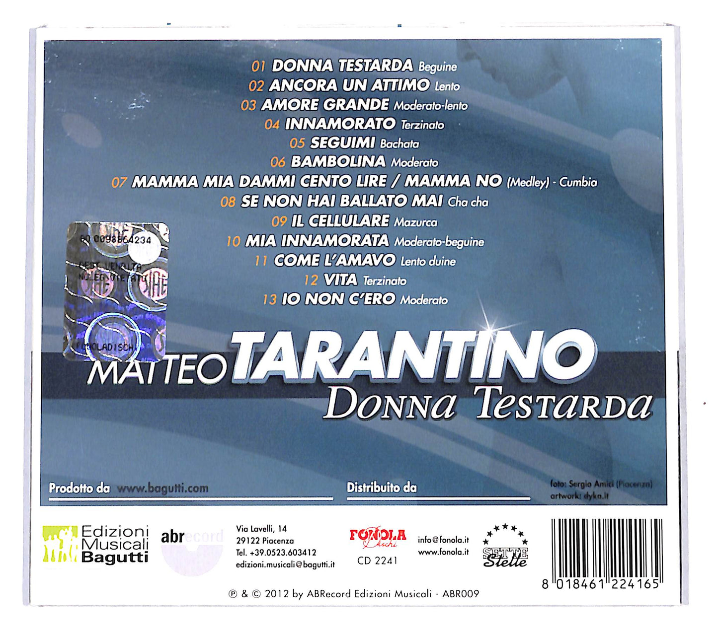 EBOND Matteo Tarantino - Donna Testarda DIGIPACK CD CD140057