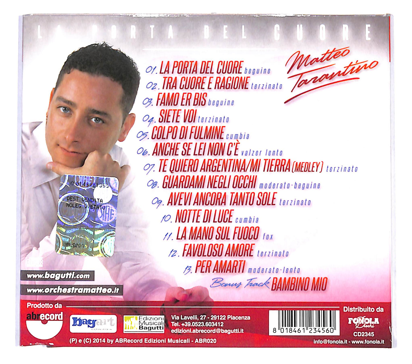 EBOND Matteo Tarantino - La Porta Del Cuore DIGIPACK CD CD140113