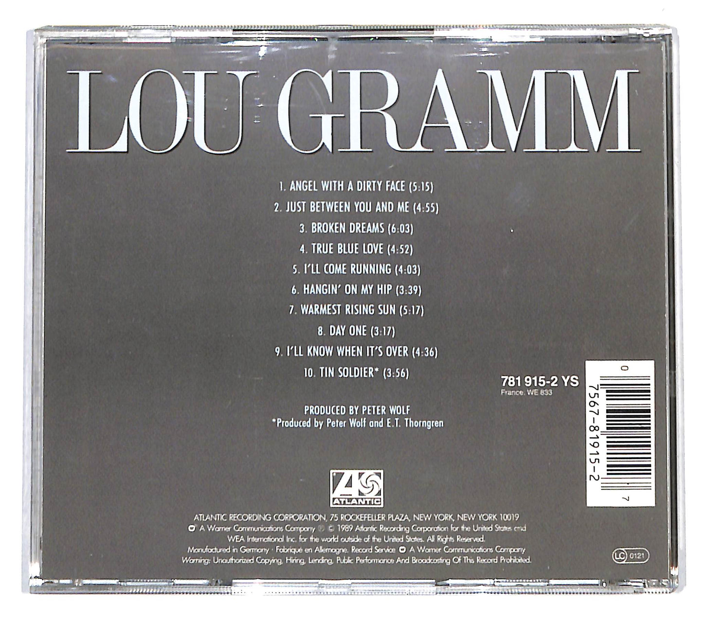 EBOND Lou Gramm - Long Hard Look CD CD140334