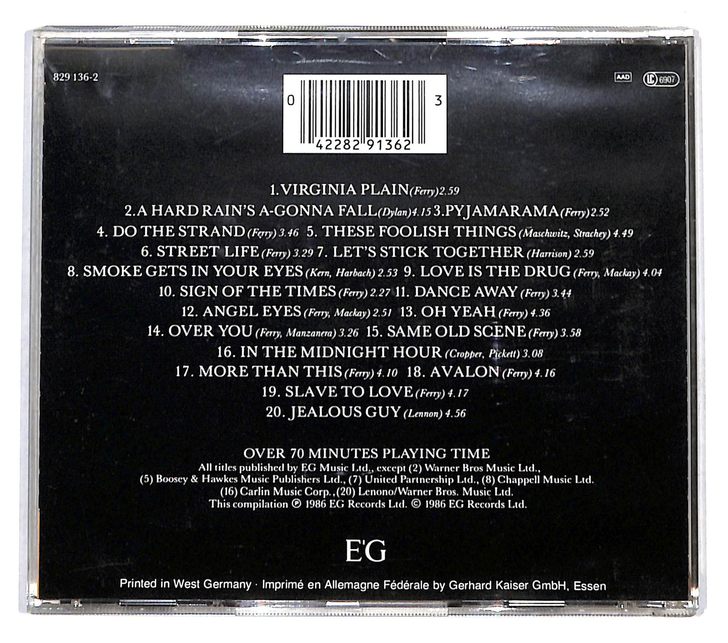 EBOND Bryan Ferry - Roxy Music - Street Life - 20 Great Hits CD CD140462