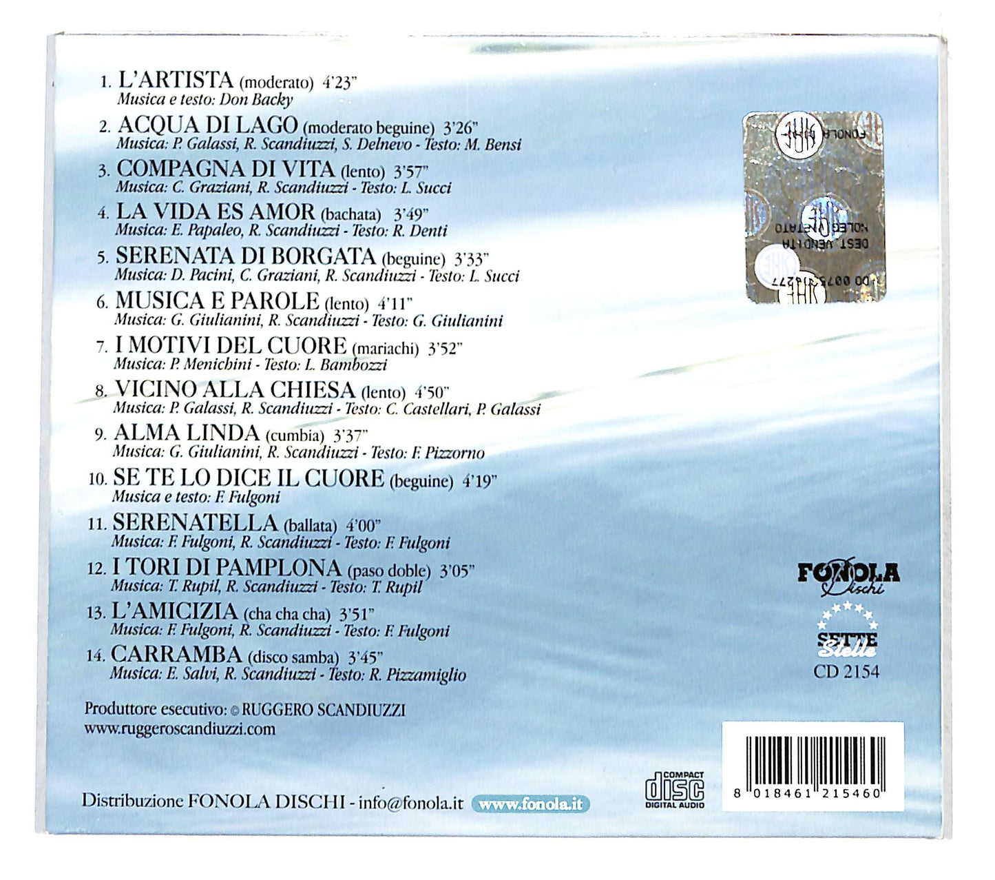 EBOND Ruggero Scandiuzzi - Acqua Di Lago DIGIPACK CD CD140618