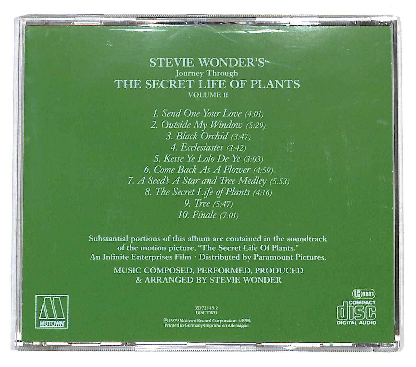 EBOND Stevie Wonder Journey Through The Secret Life Of Plants Vol II CD CD140622