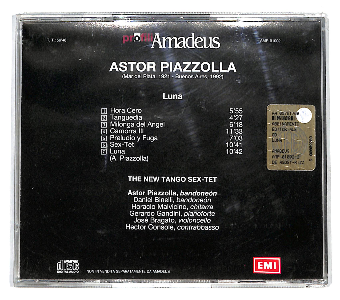 EBOND Astor Piazzolla - The New Tango Sex-Tet - Luna CD CD140623