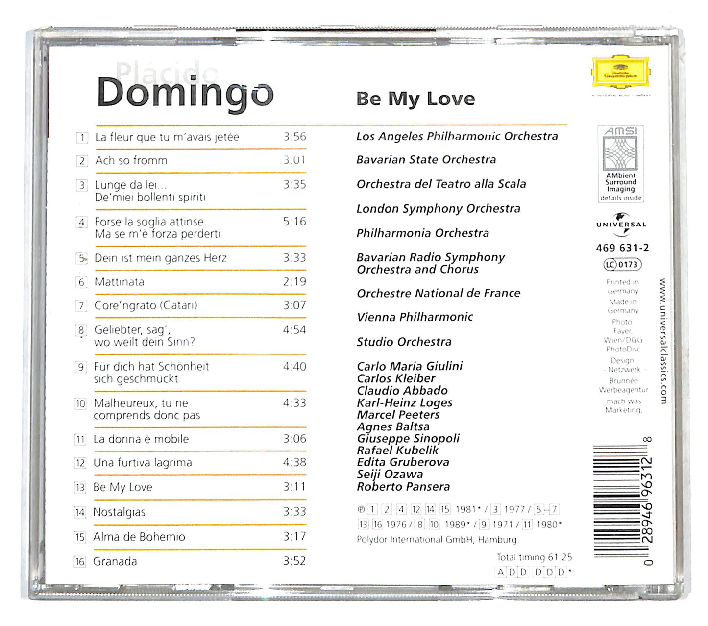 EBOND Placido Domingo - Be My Love CD CD140635
