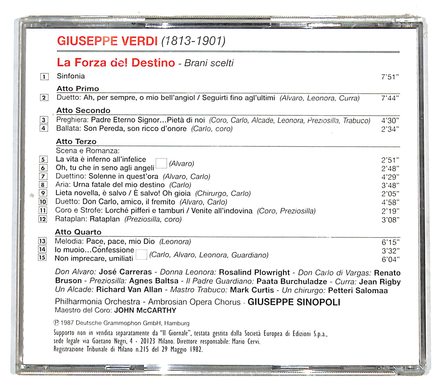 EBOND Giuseppe Verdi - La Forza del Destino CD CD140722