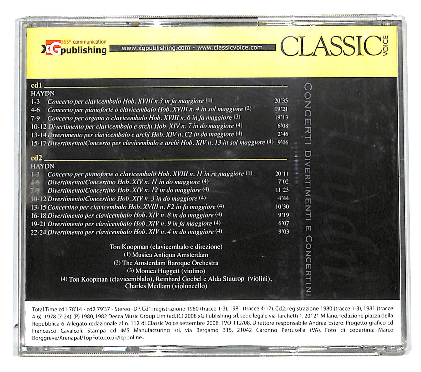EBOND Haydn - Concerti Per Clavicembalo CD CD140756
