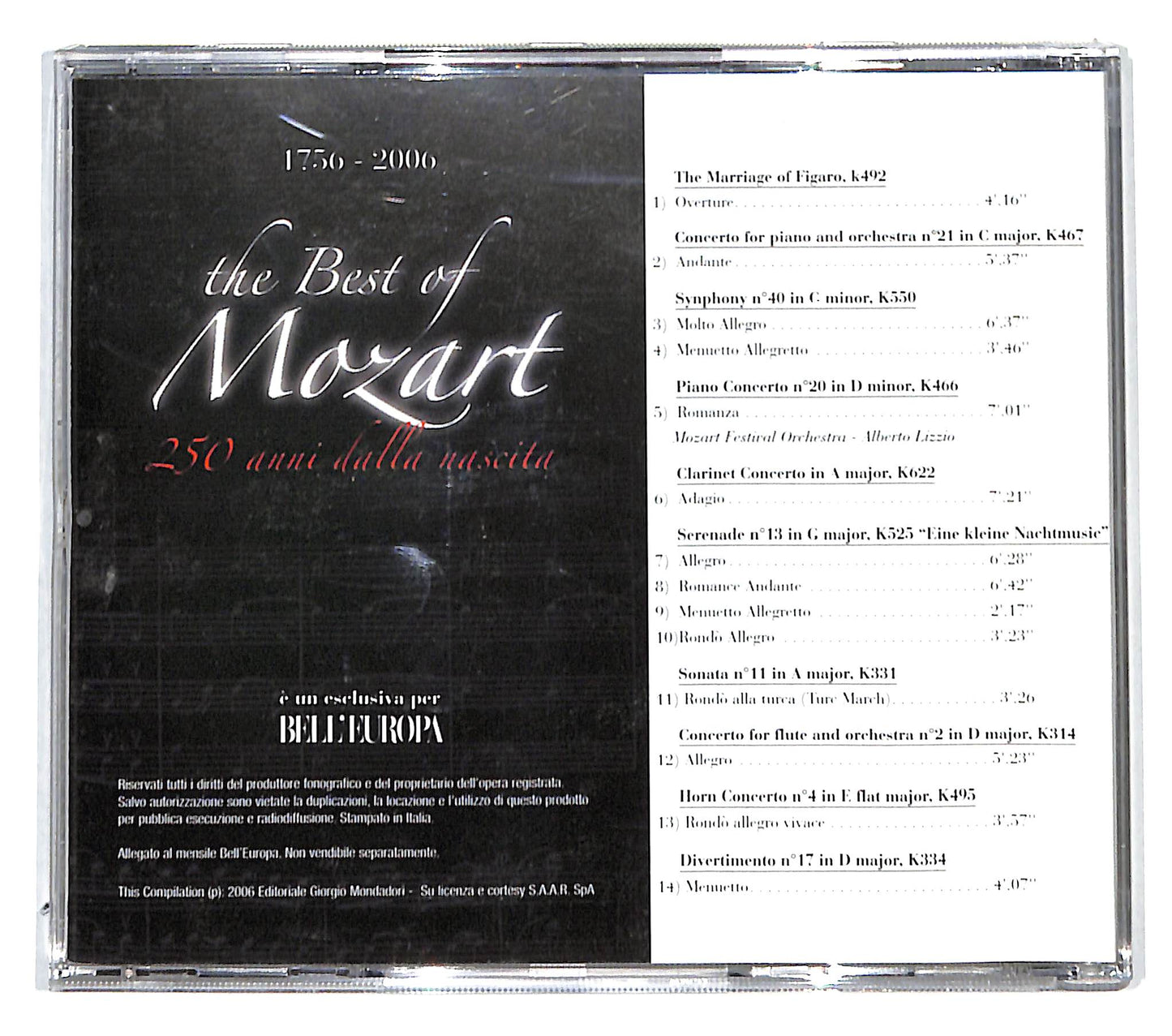 EBOND Mozart - The best of Mozart - 250 anni dalla nascita CD CD140764