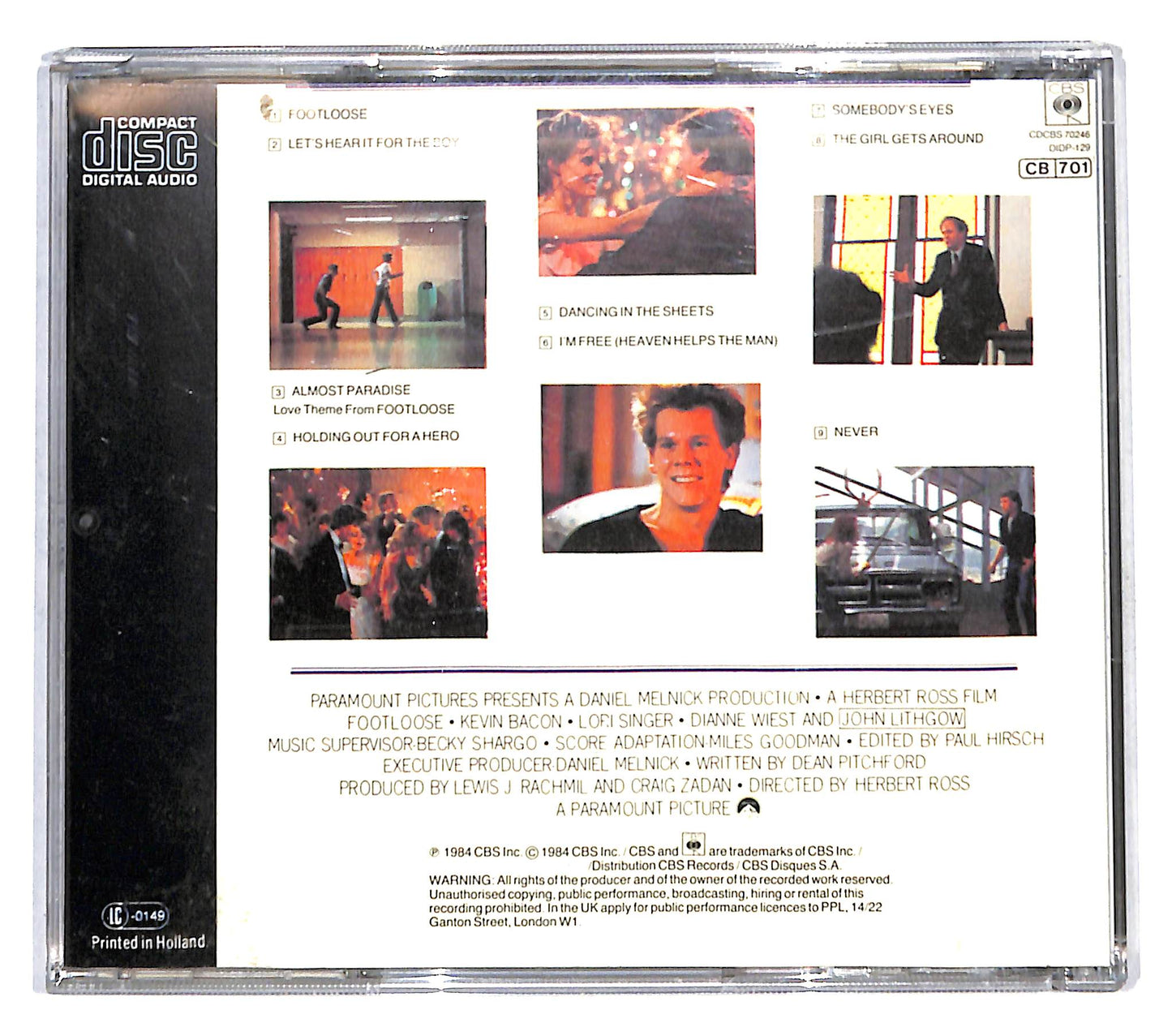 EBOND Various - Footloose (Original Motion Picture Soundtrack) CD CD140809