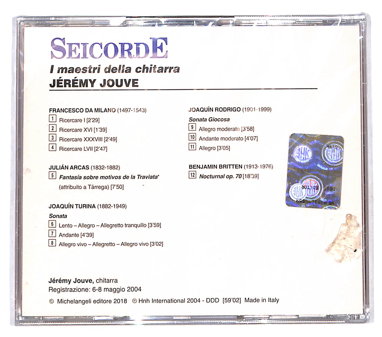 EBOND Jeremy Jouve - i Maestri della chitarra CD CD140851