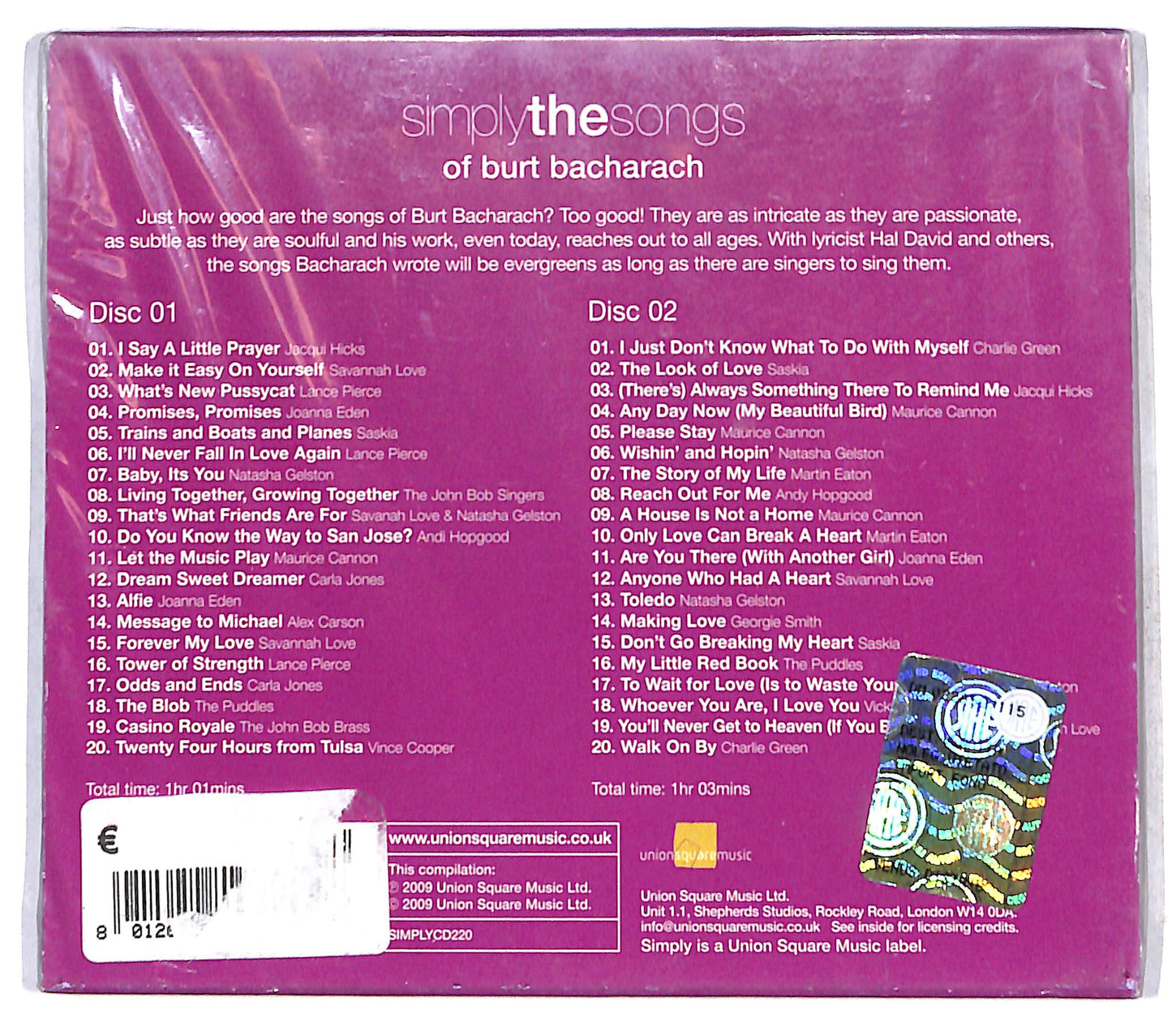 EBOND Various - Simply The Songs Of Burt Bacharach CD CD141002