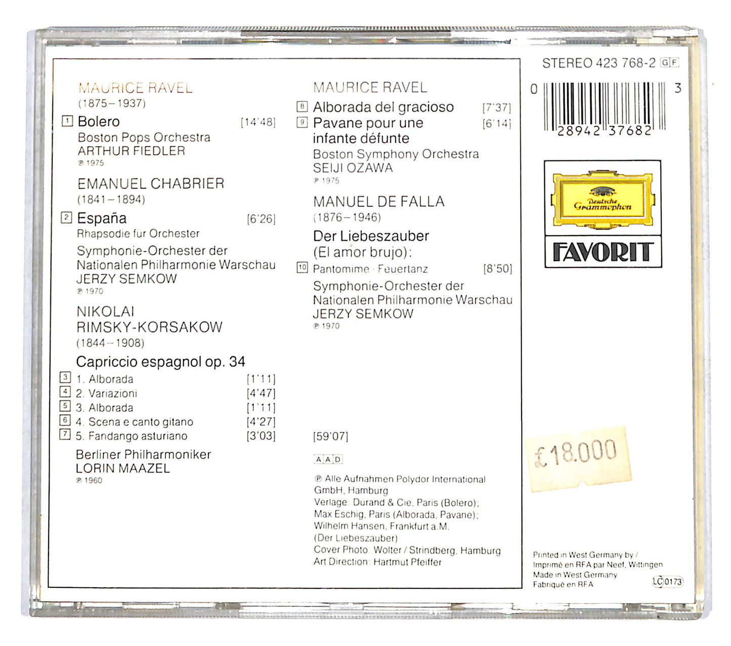 EBOND Various - Bolero (Spanische Impressionen) CD CD141048