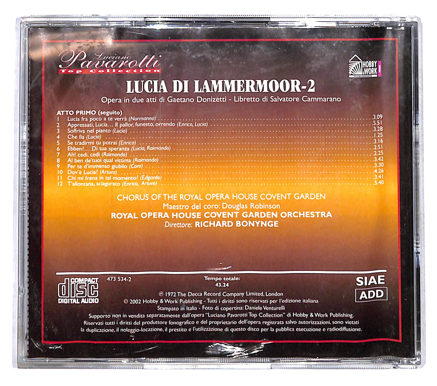 EBOND Luciano Pavarotti - Lucia di Lammermoor-2 EDITORIALE CD CD141209