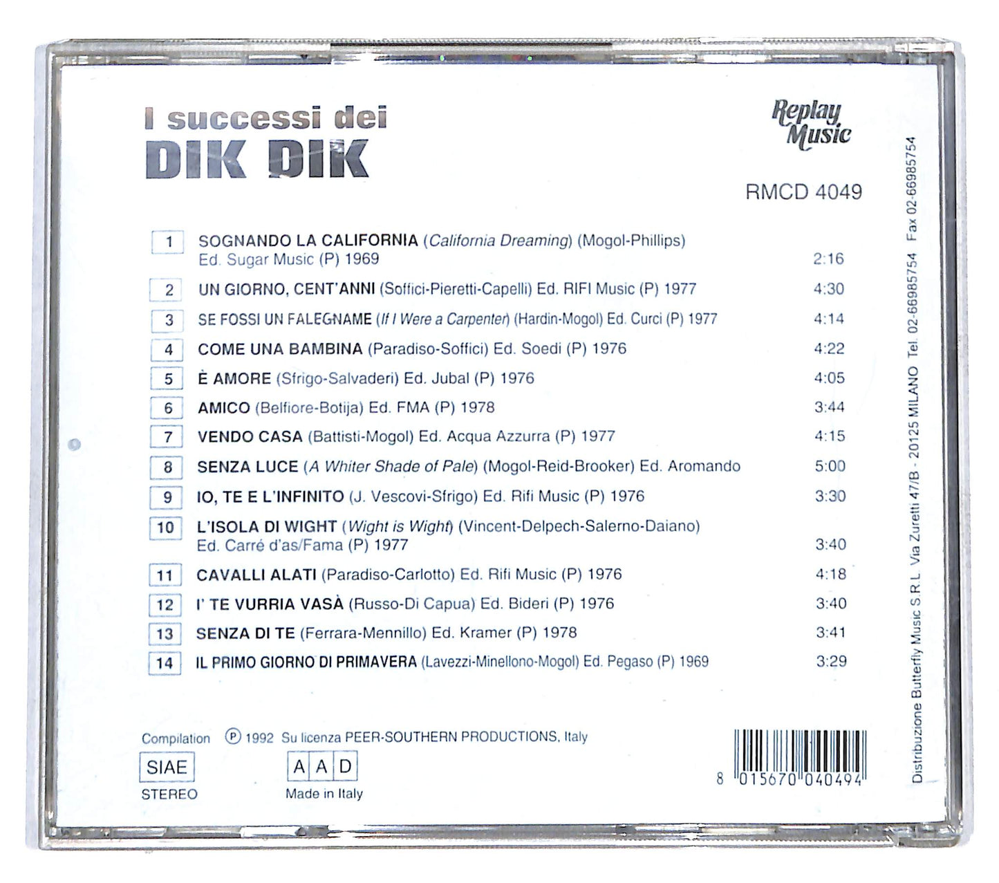 EBOND Dik Dik - I Successi Dei Dik Dik CD CD141547