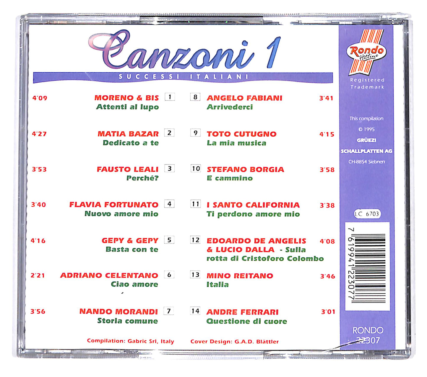 EBOND Various - Canzoni 1 - Successi Italiani CD CD142004