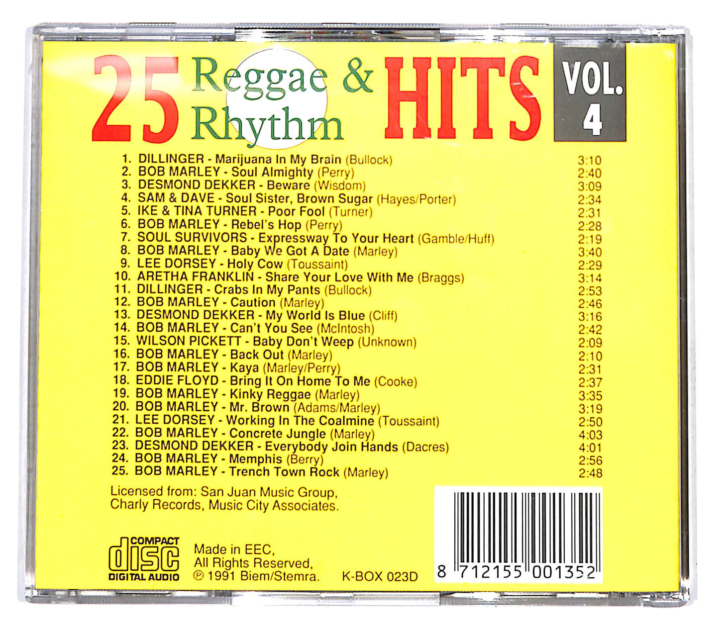 EBOND Various - 25 Reggae & Rhythm Hits Volume 4 CD CD142211