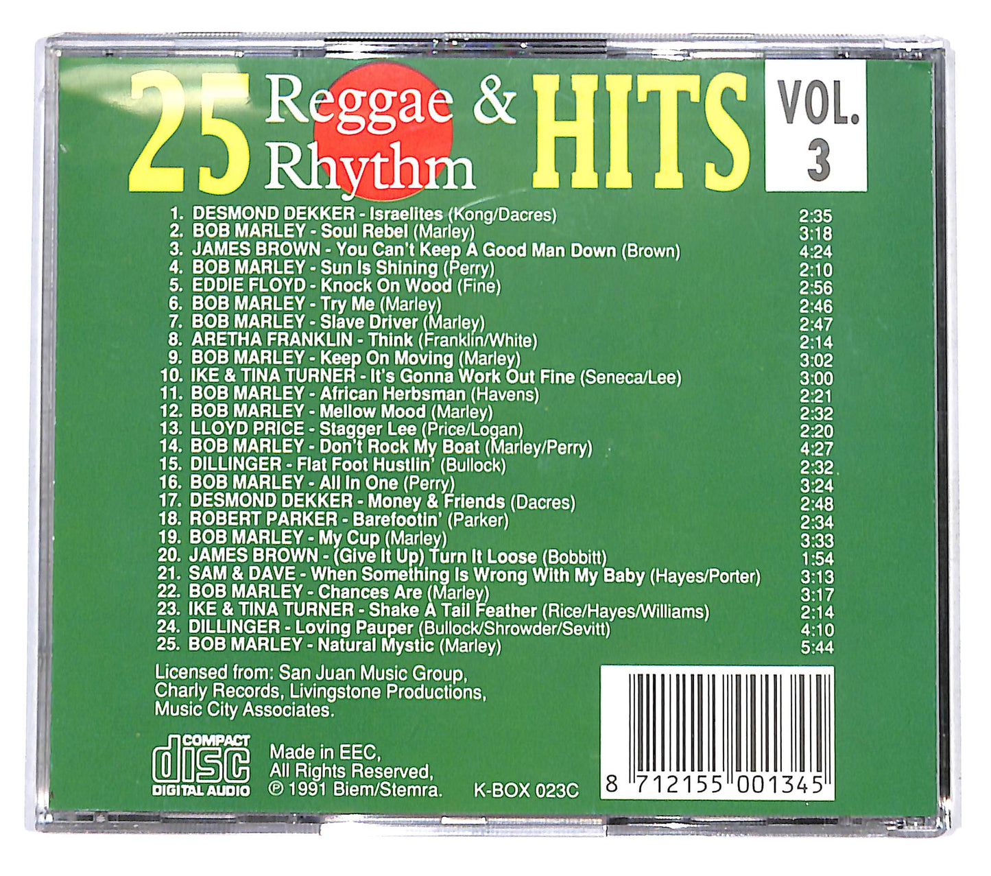 EBOND Various - 25 Reggae & Rhythm Hits Volume 3 CD CD142214