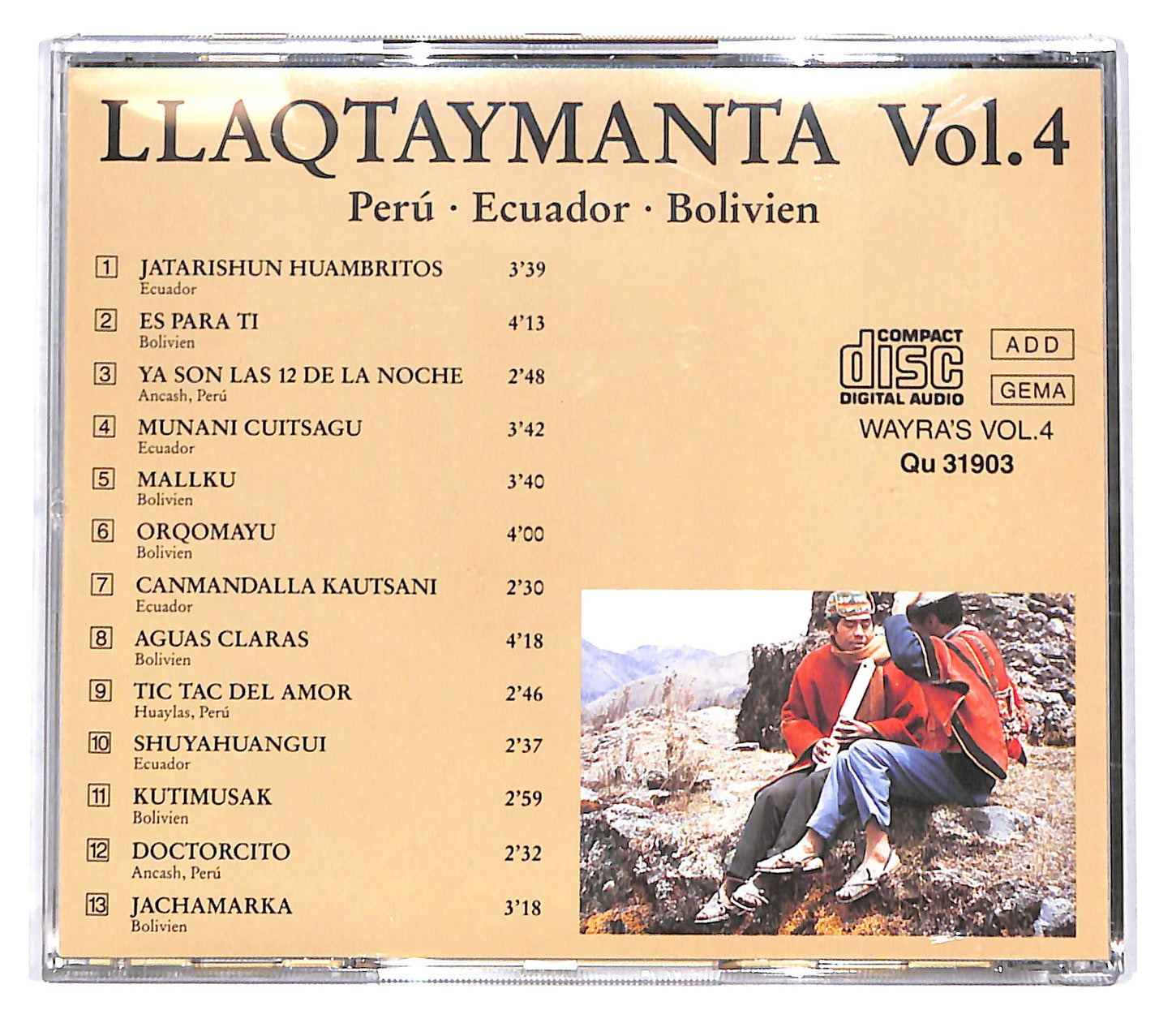EBOND Llaqtaymanta - Traditionelle Musik Der Inkas Vol.4 CD CD142262