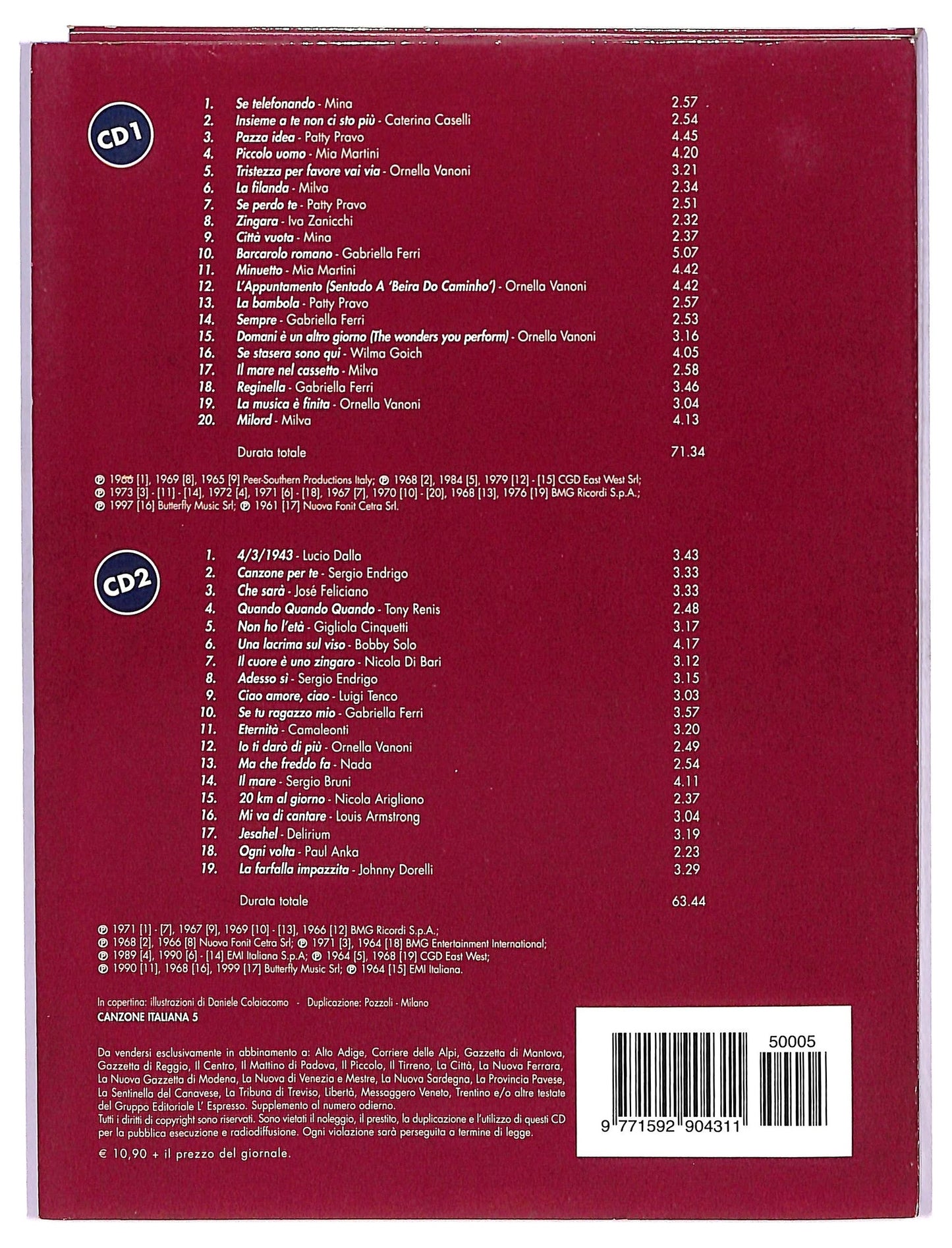 EBOND Various - Arrivano gli anni '70 le cantanti e i trionfi di sanremo vol.5 CD CD368006