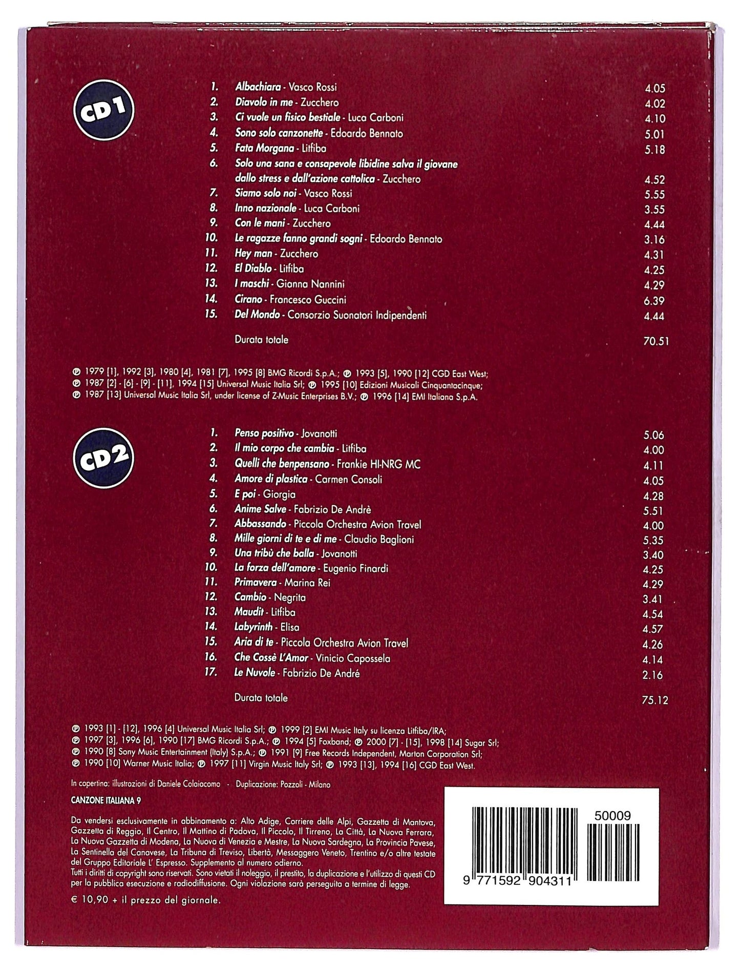EBOND Various - Anni 80 e 90 tra rock e nuove sonorita vol.9 CD CD368008