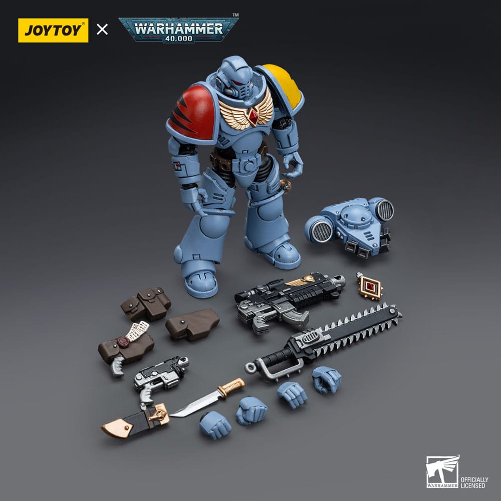 Action figure di Warhammer 40k in scala 1/18, Space Wolves Intercessors, 12 cm