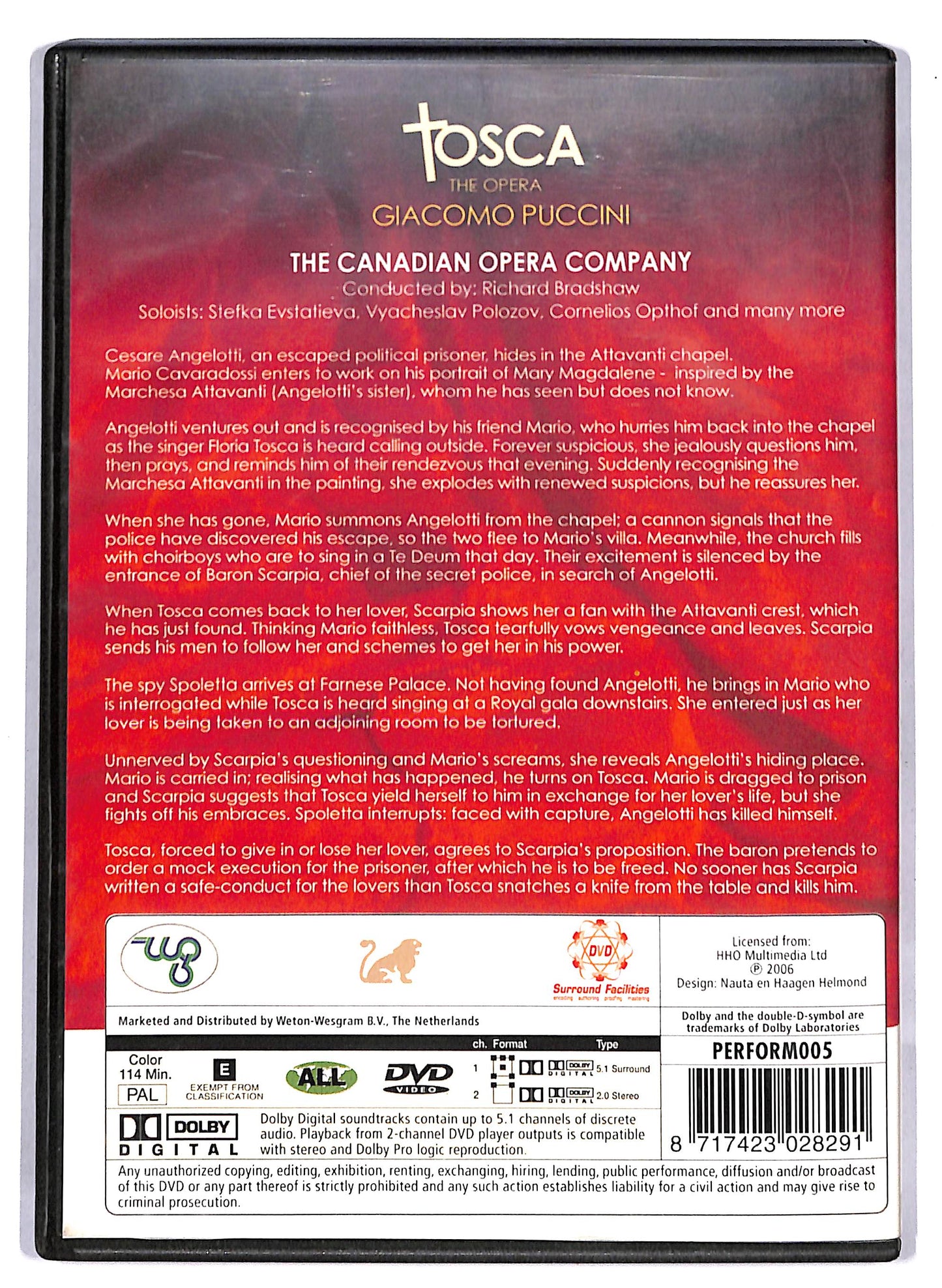 EBOND Giacomo Puccini Tosca the Opera UK EDITION DVD D813318