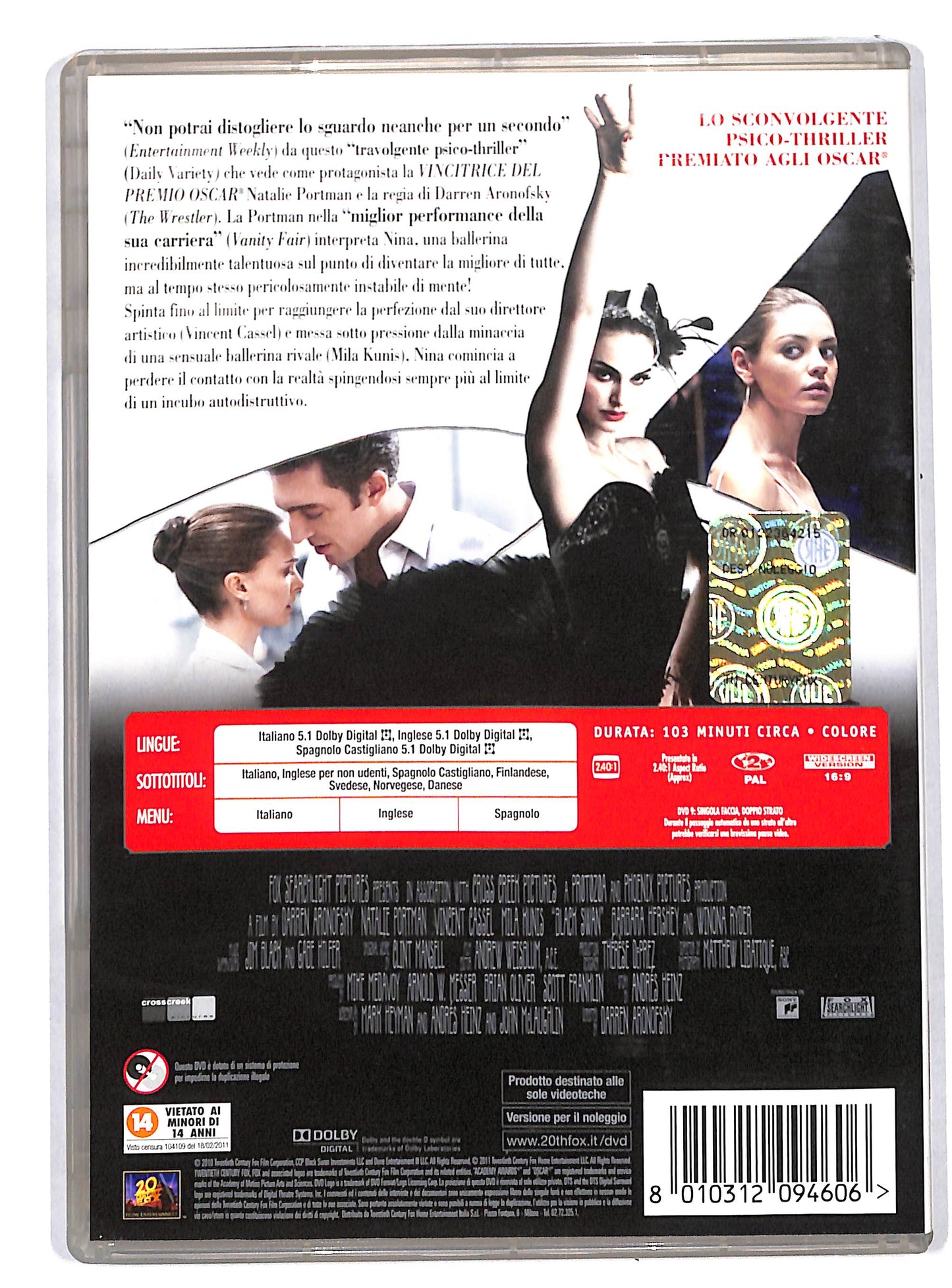 EBOND Il cigno nero NOLEGGIO DVD D820723