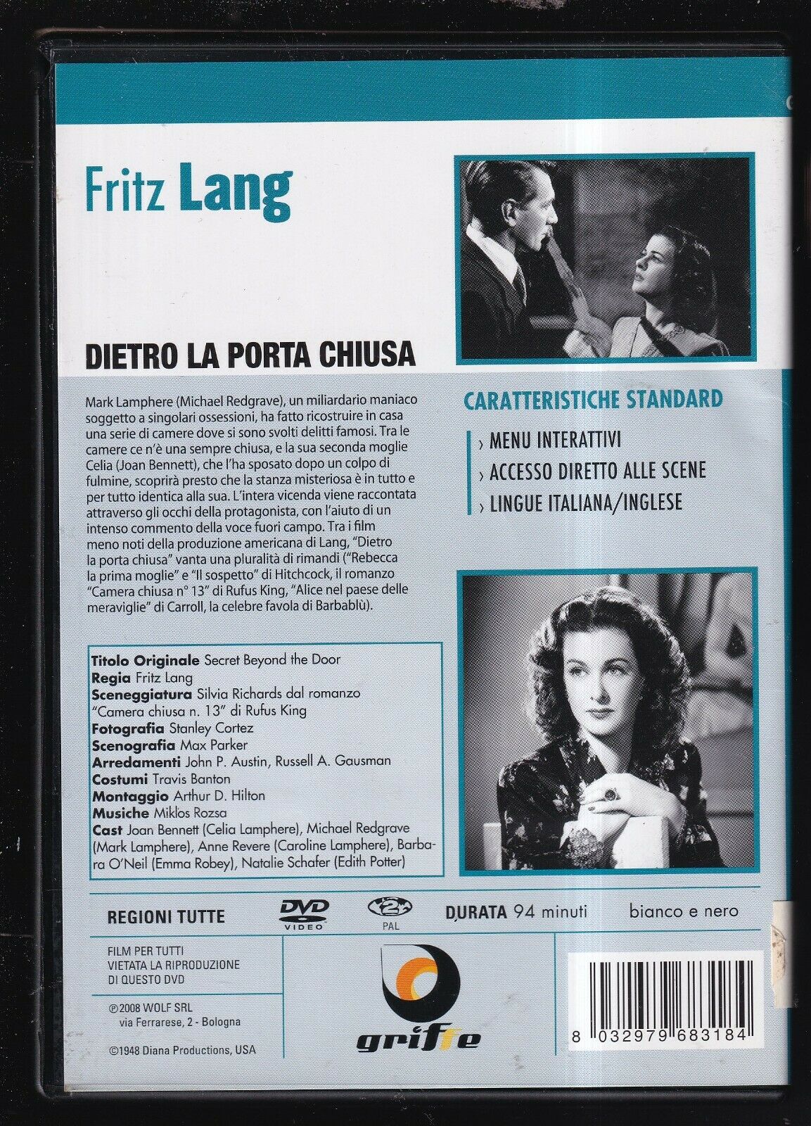 EBOND Dietro La Porta Chiusa Di Fritz Lang DVD D820828