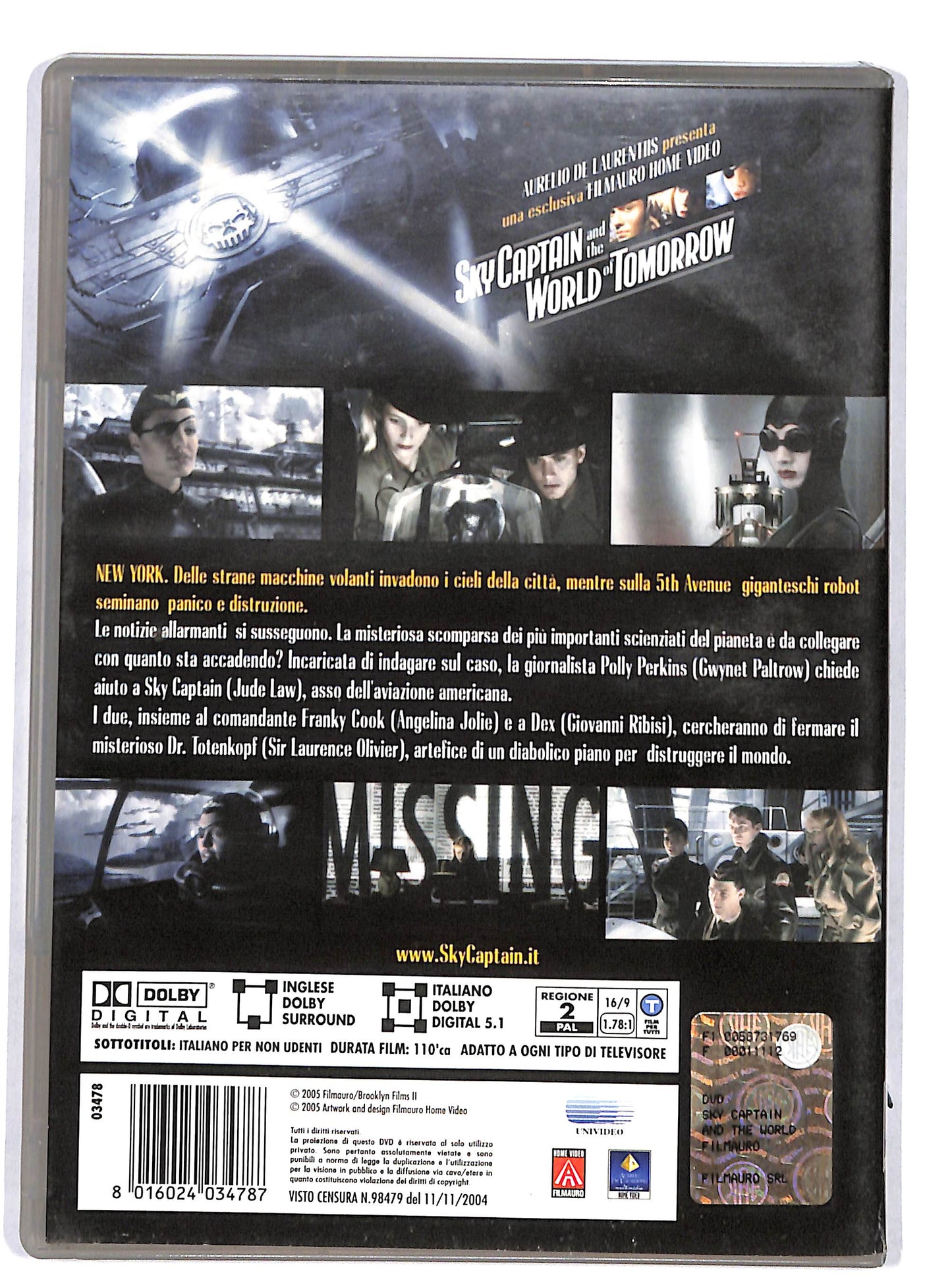 EBOND Sky Captain and the World of Tomorrow NOLEGGIO DVD D821045