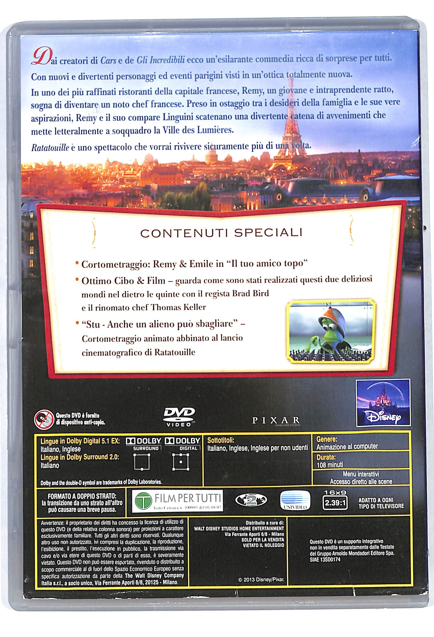 EBOND Ratatouille EDITORIALE DVD D821229