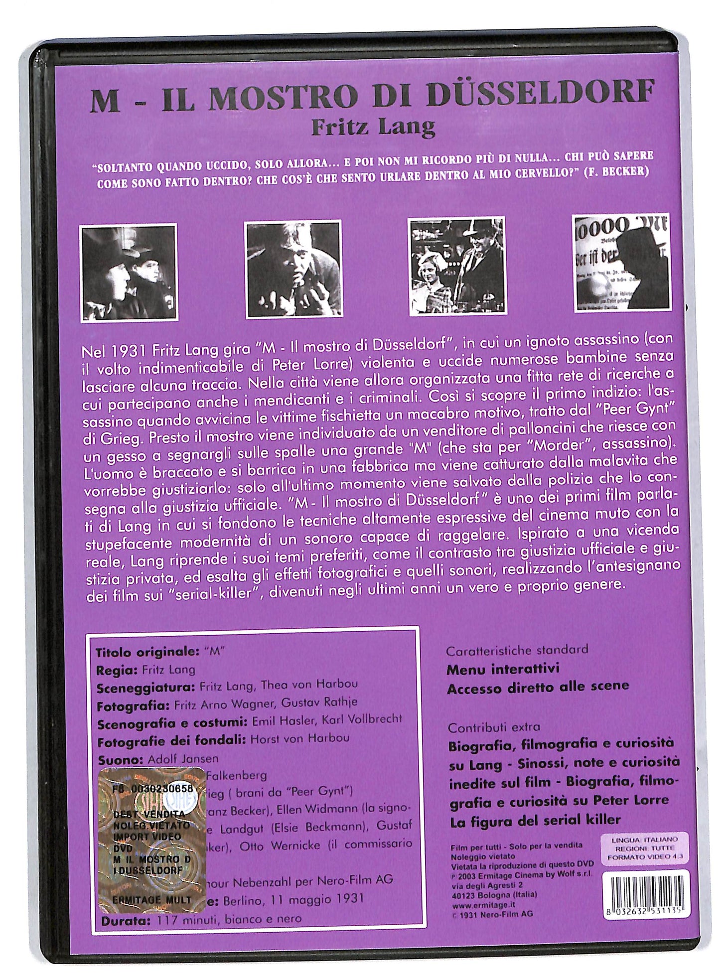 EBOND Il mostro di Dusseldorf DVD DB554762