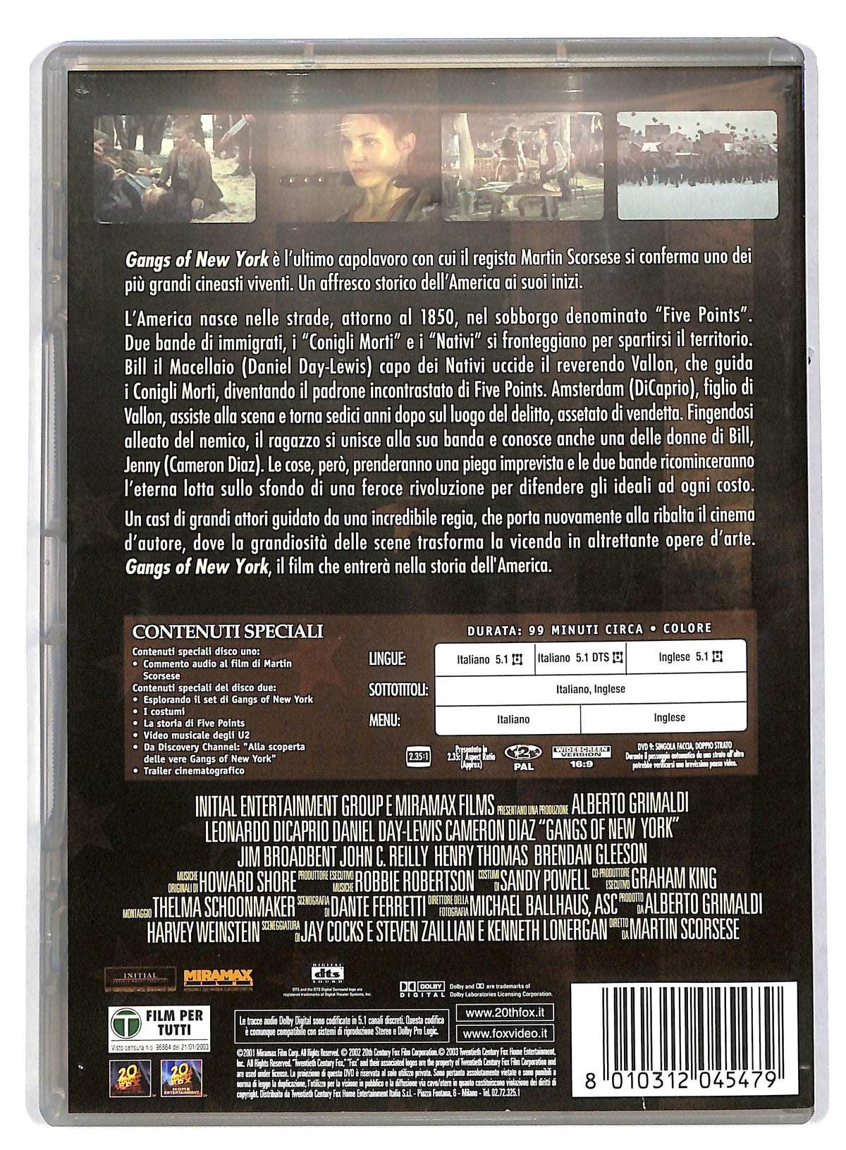 EBOND Gangs of New York EDIZIONE SPECIALE DVD DB555911