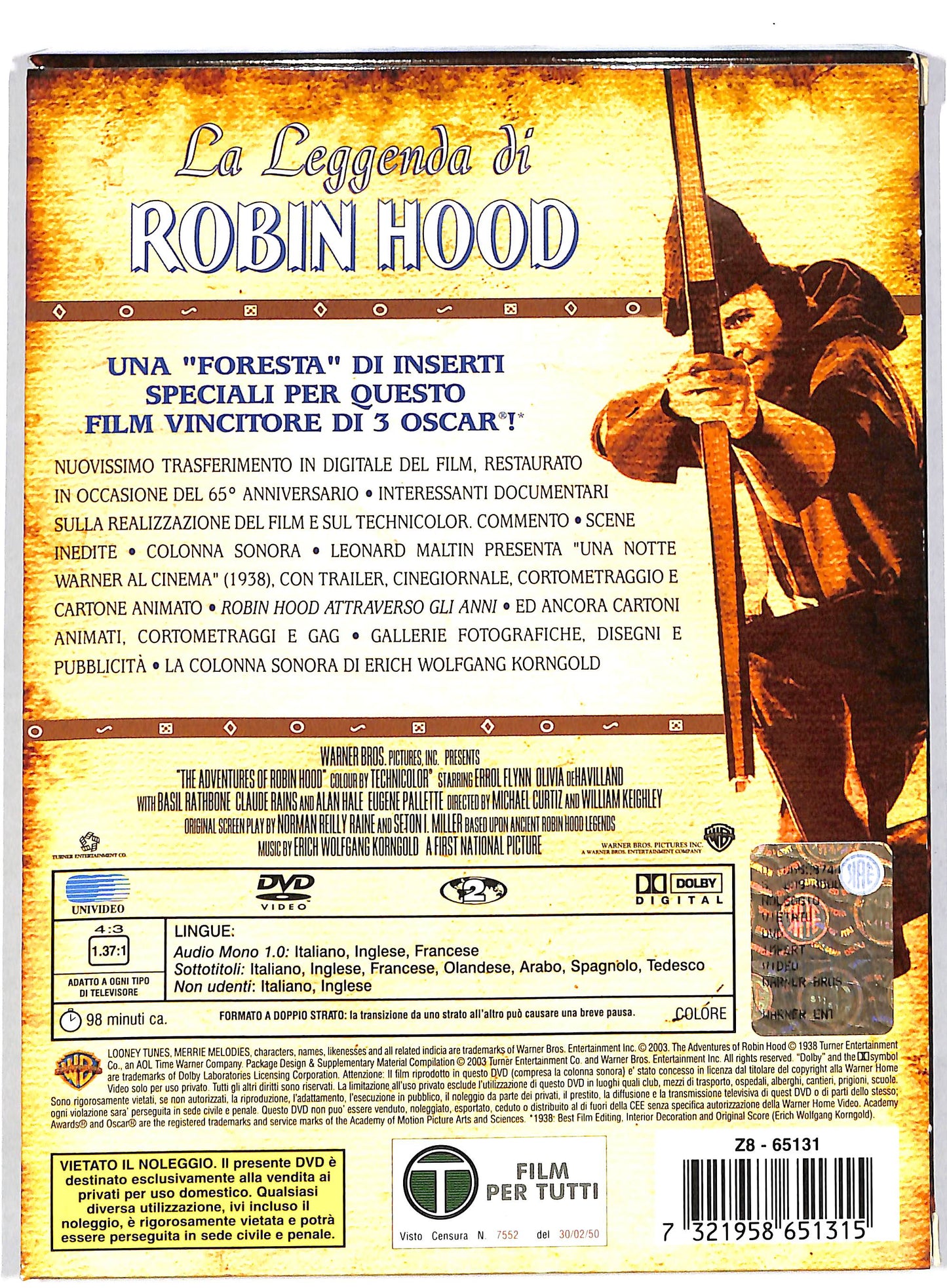 EBOND La Leggenda Di Robin Hood DIGIPACK DVD DB555946
