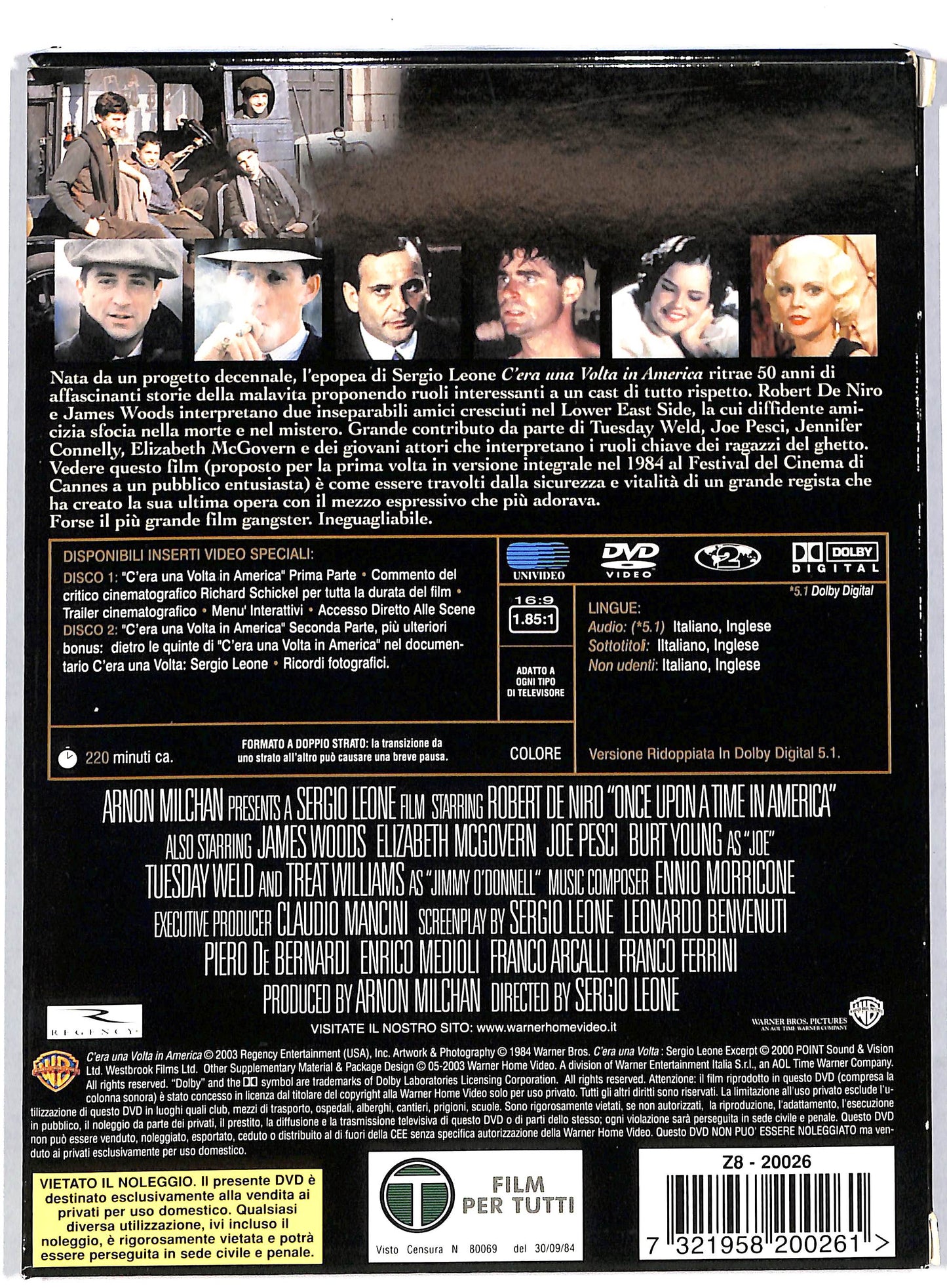 EBOND C'era una volta in America DIGIPACK DVD DB555950