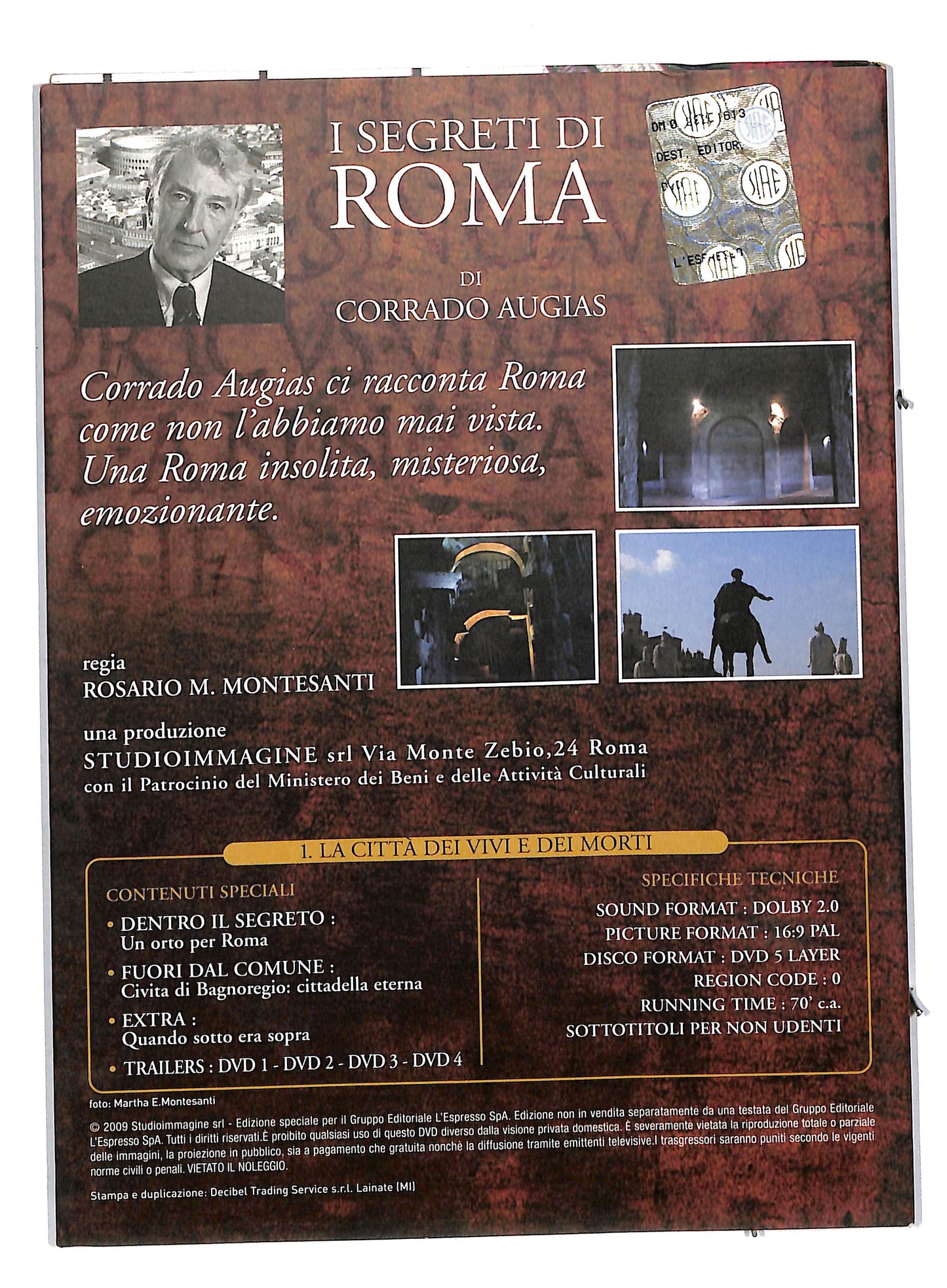 EBOND I segreti di Roma volume 1 EDITORIALE DIGIPACK DVD DB556209