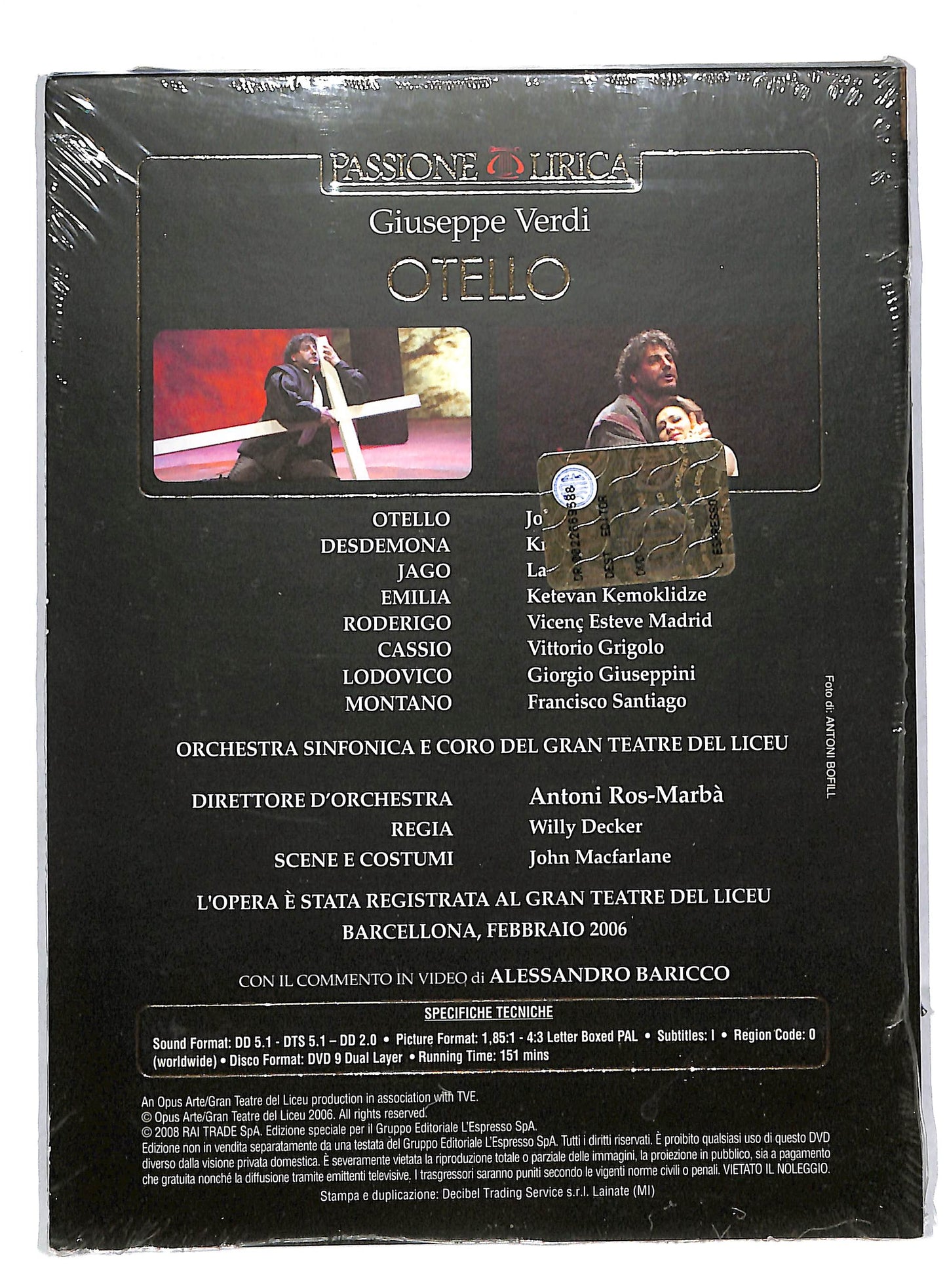 EBOND Otello giuseppe verdi vol 6 EDITORIALE DIGIPACK DVD DB556220