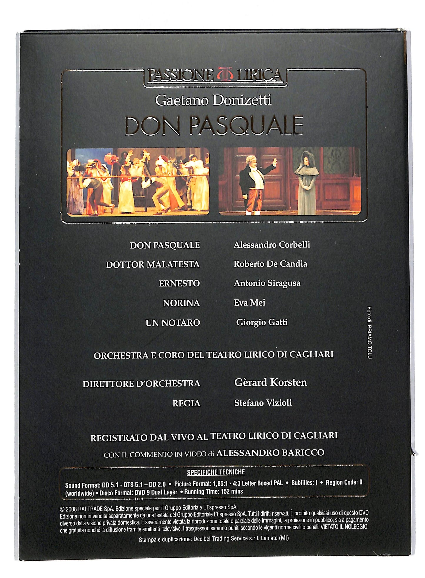 EBOND Don pasquale - Passione lirica EDITORIALE DIGIPACK DVD DB556228