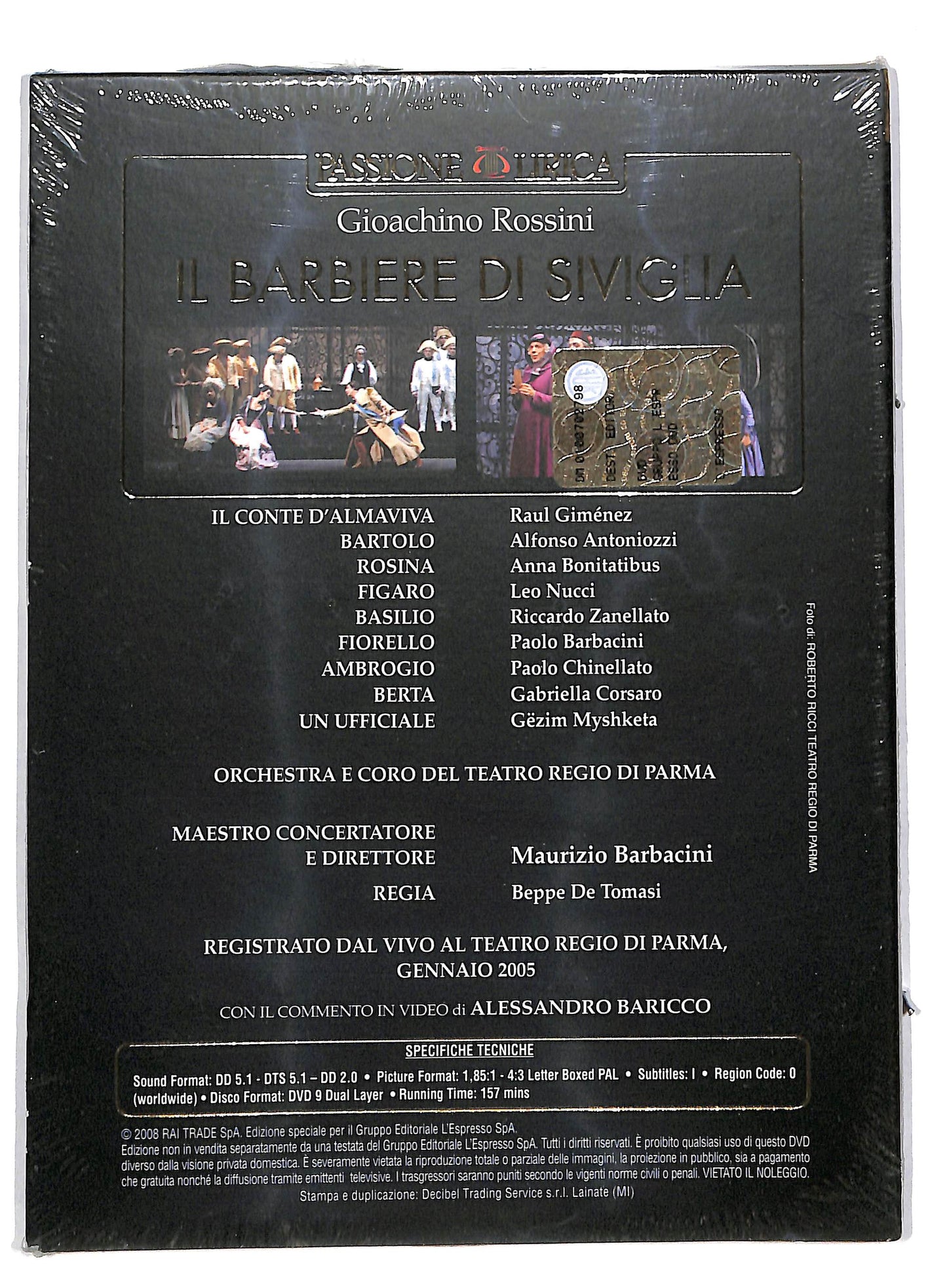 EBOND Il barbiere di Siviglia EDITORIALE DIGIPACK DVD DB556460