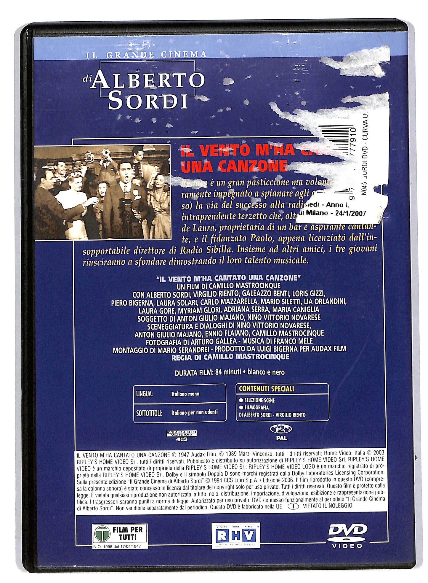 EBOND Il vento m'ha cantato una canzone EDITORIALE DVD DVD DB559514