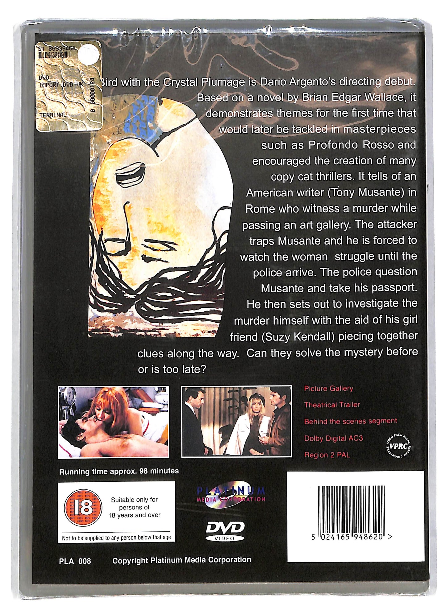 EBOND L'uccello dalle piume di cristallo Versione UK DVD DB559910