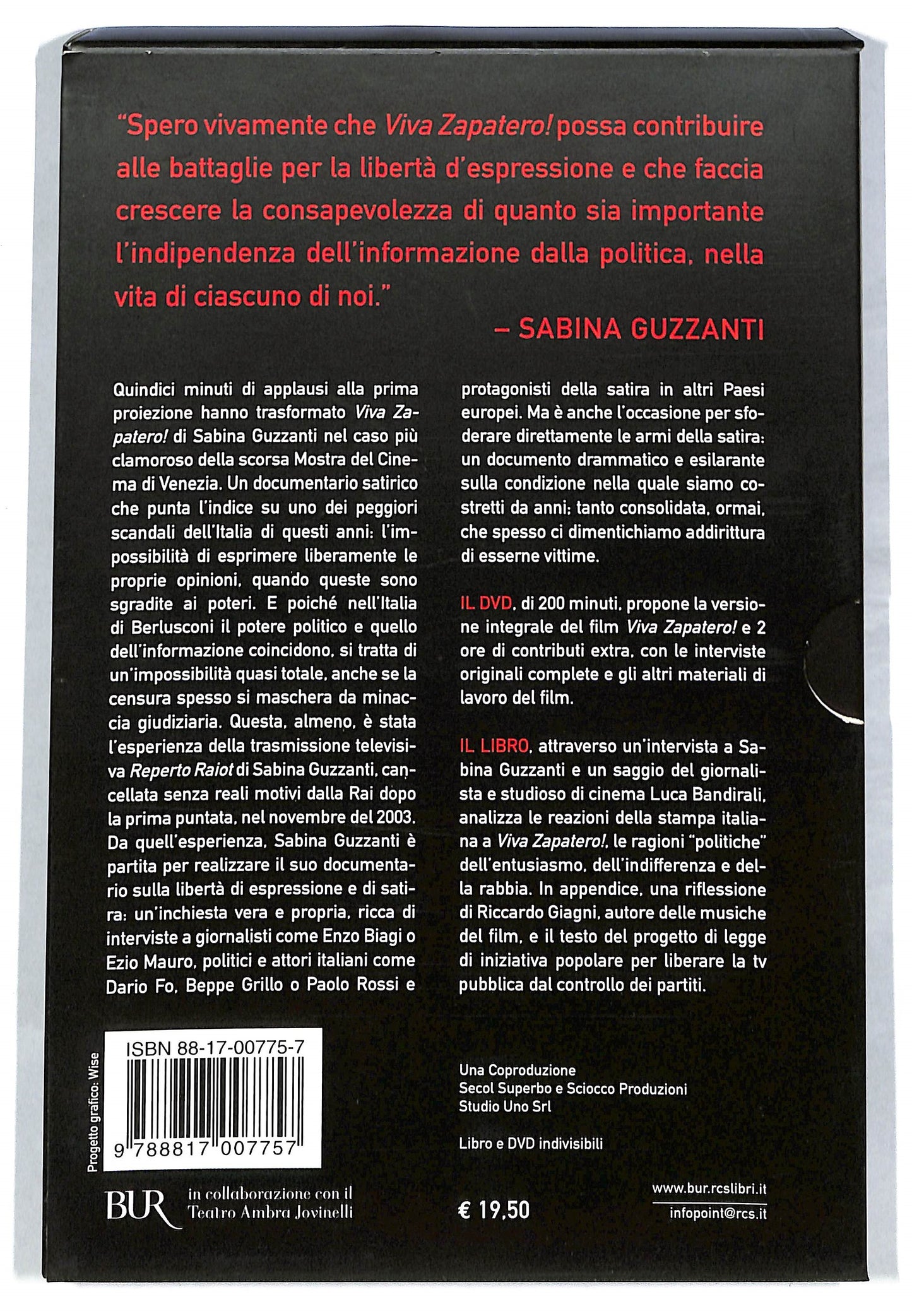 EBOND Viva Zapatero + LIBRO DVD DB562211