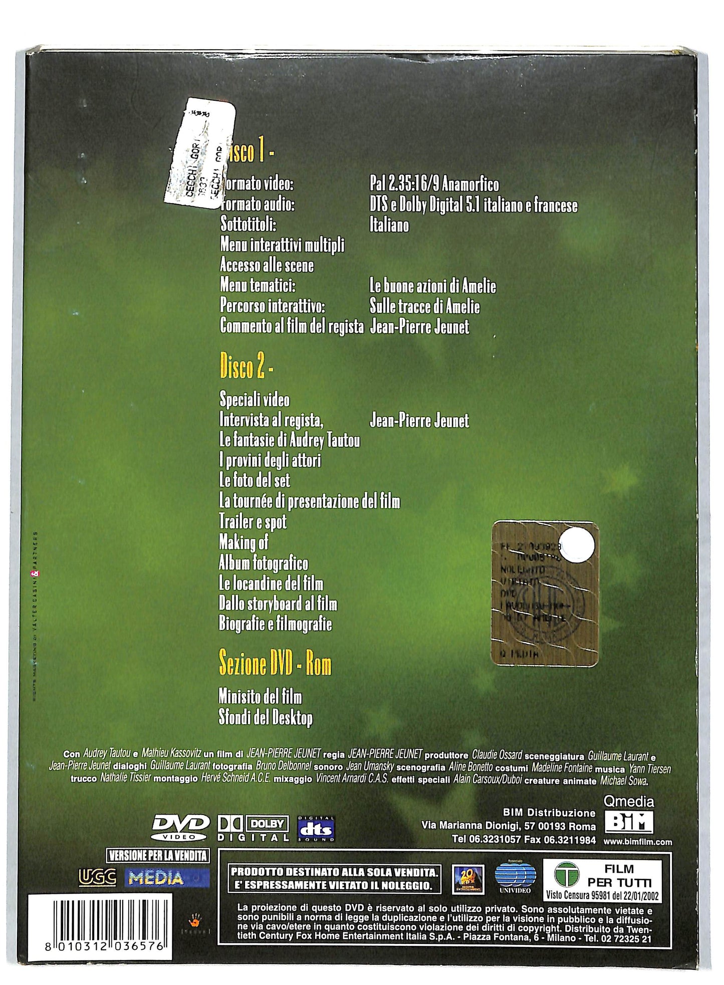 EBOND Il favoloso mondo di Amelie DIGIPACK DVD DB562224