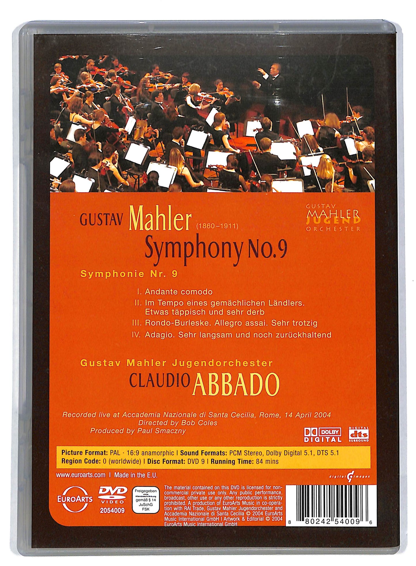 EBOND Mahler symphony no 9 - claudio abbado DVD DB562247