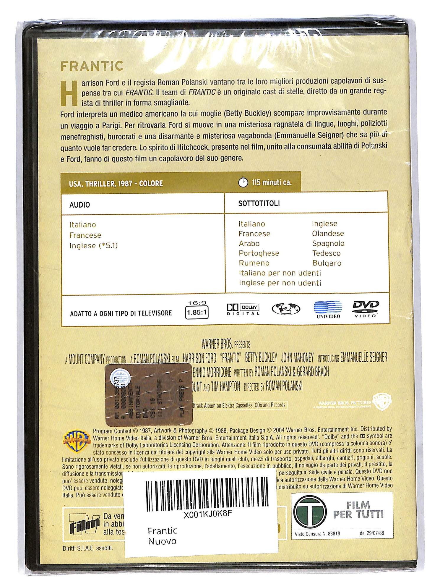 EBOND Frantic EDITORIALE DVD DB563201