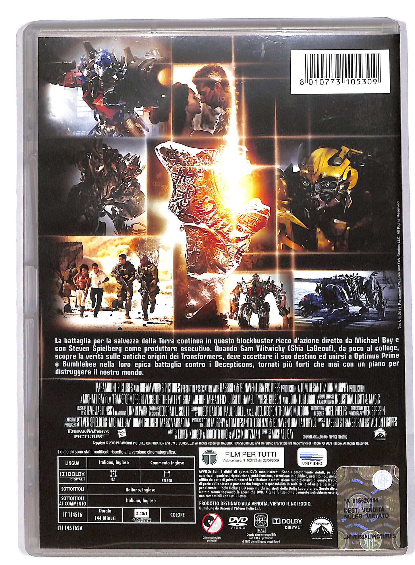 EBOND Transformers - La vendetta del caduto DVD DB563713