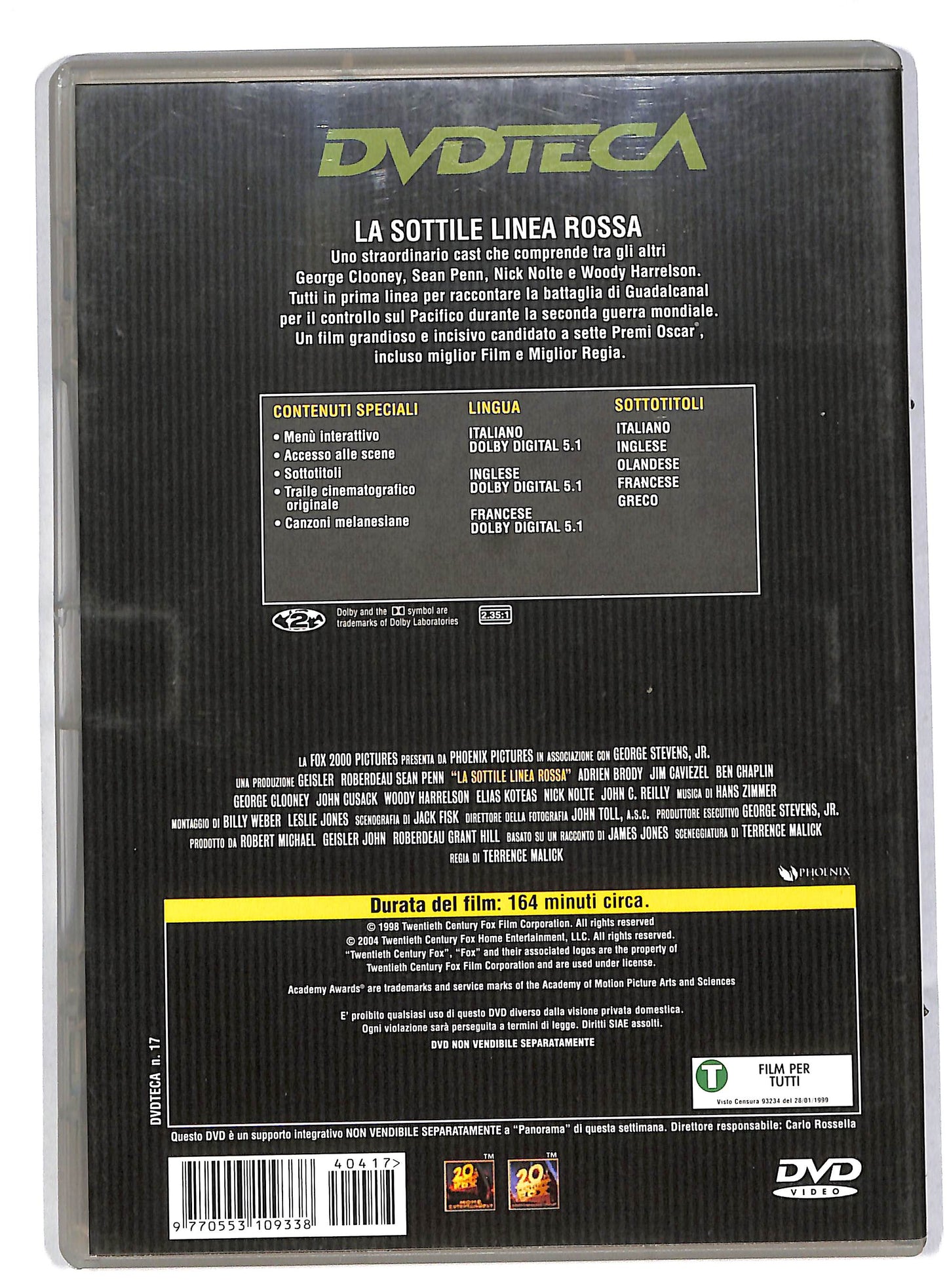 EBOND La sottile linea rossa EDITORIALE DVD DB564203