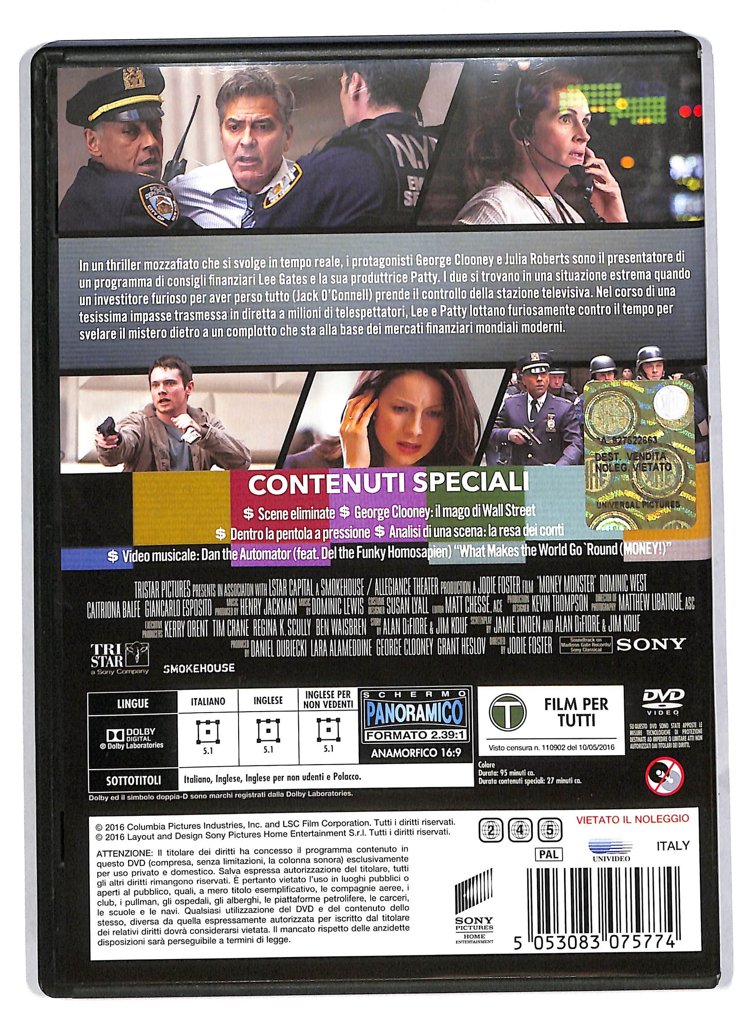 EBOND Money monster - L'altra faccia del denaro DVD DB564231