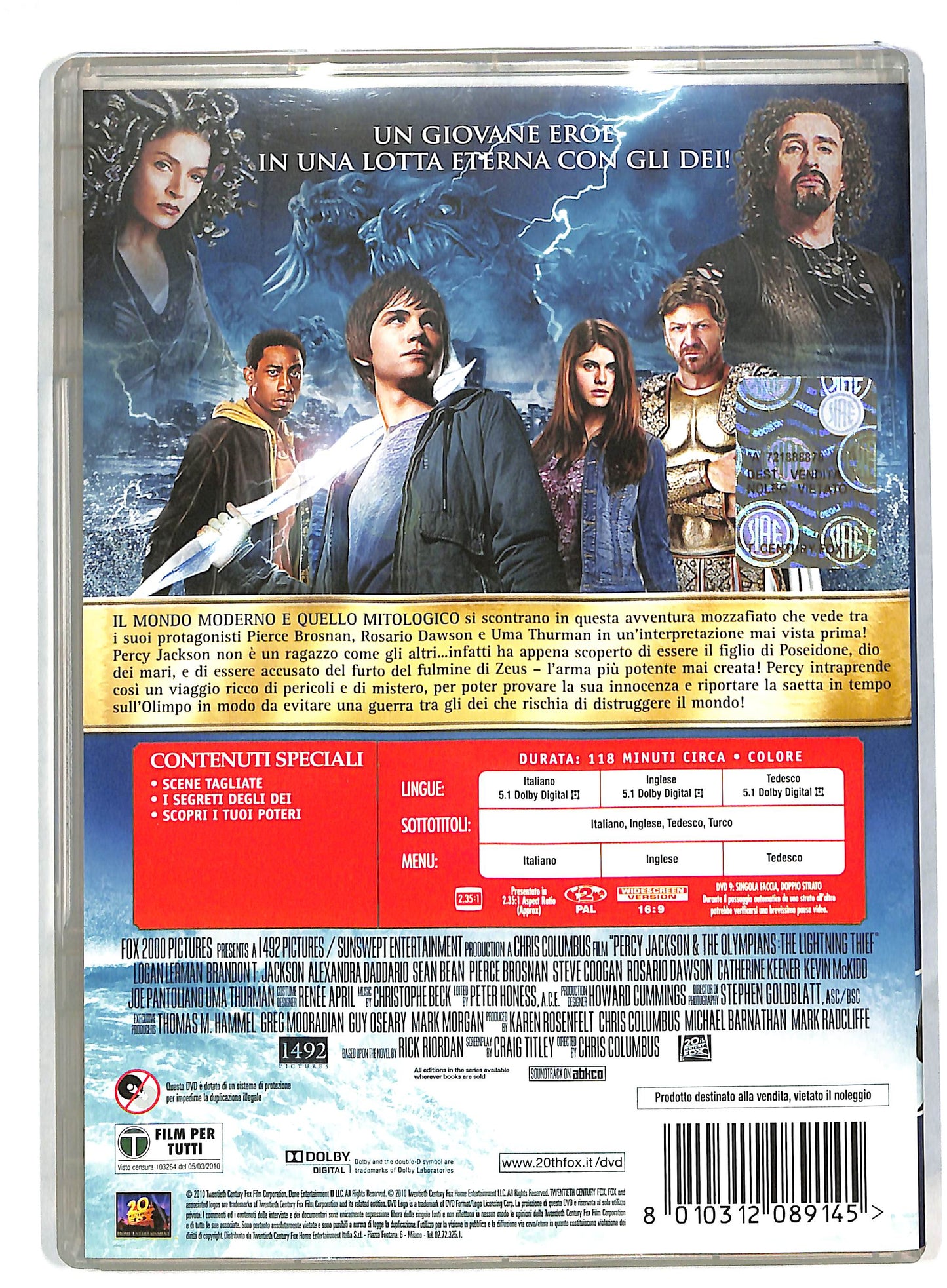 EBOND Percy Jackson e gli dei dell'Olimpo - Il ladro di fulmini DVD DB564237