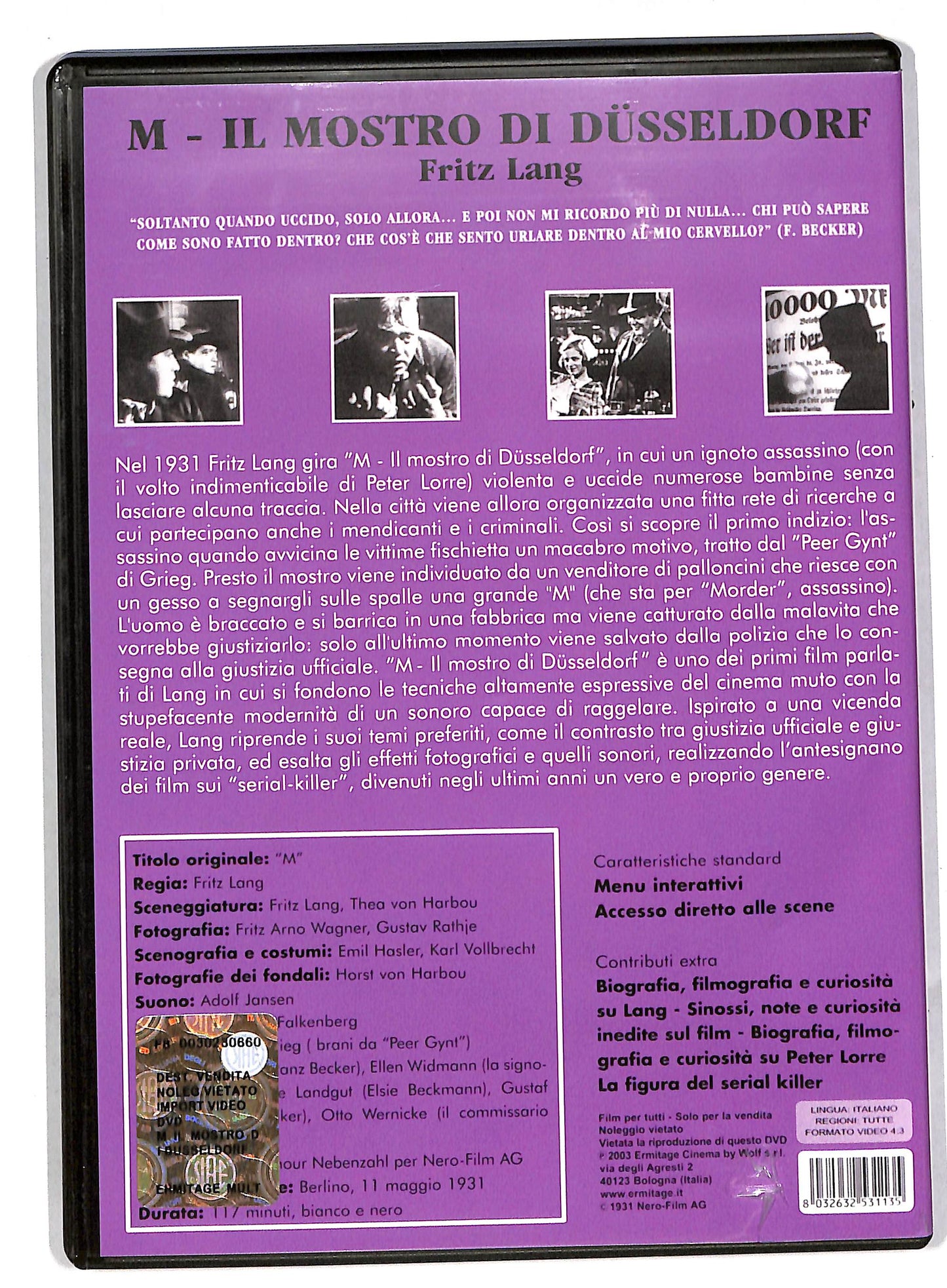 EBOND Il Mostro Di Dusseldorf DVD DB566212