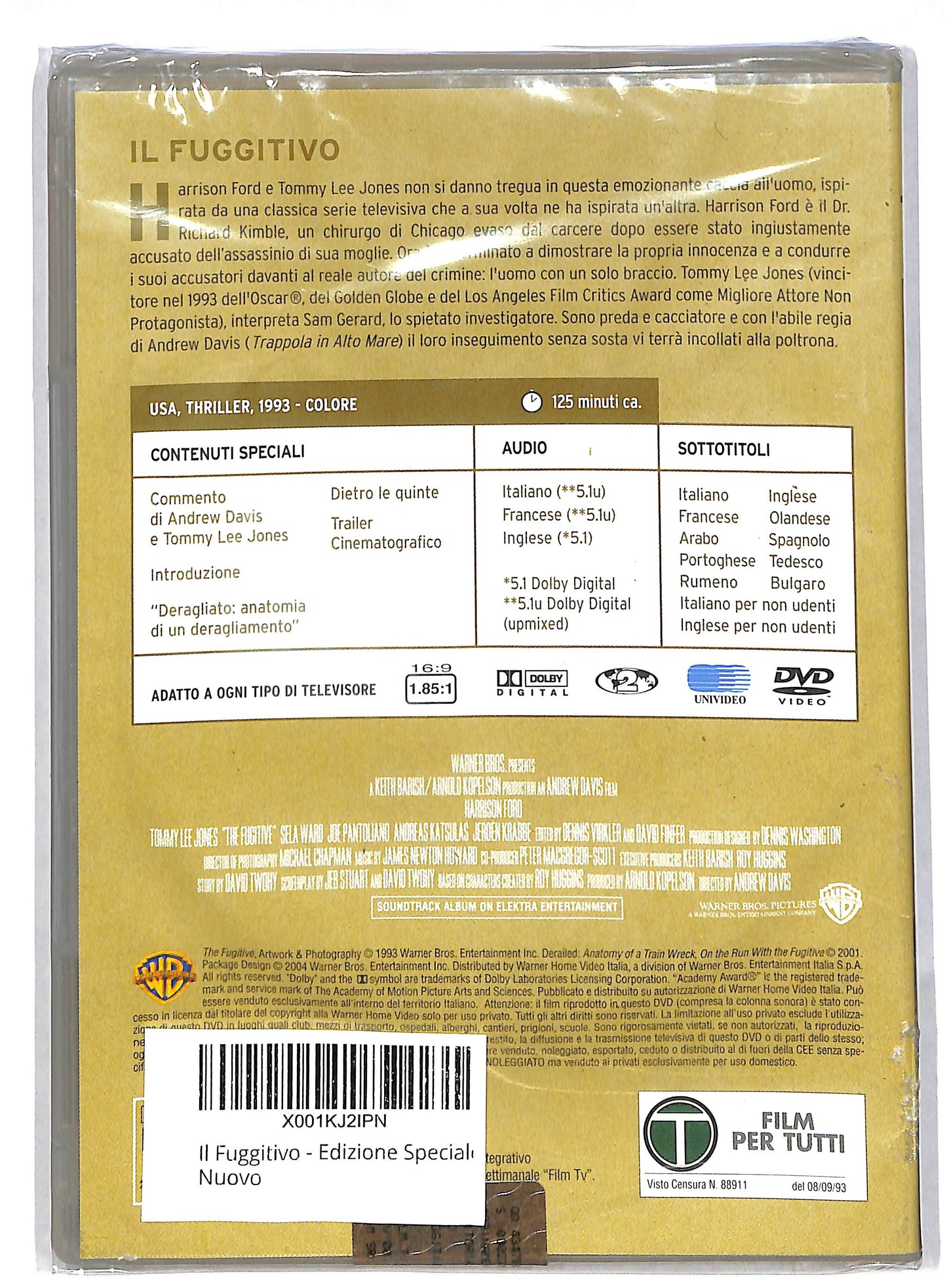 EBOND Il Fuggitivo EDITORIALE DVD DB568707