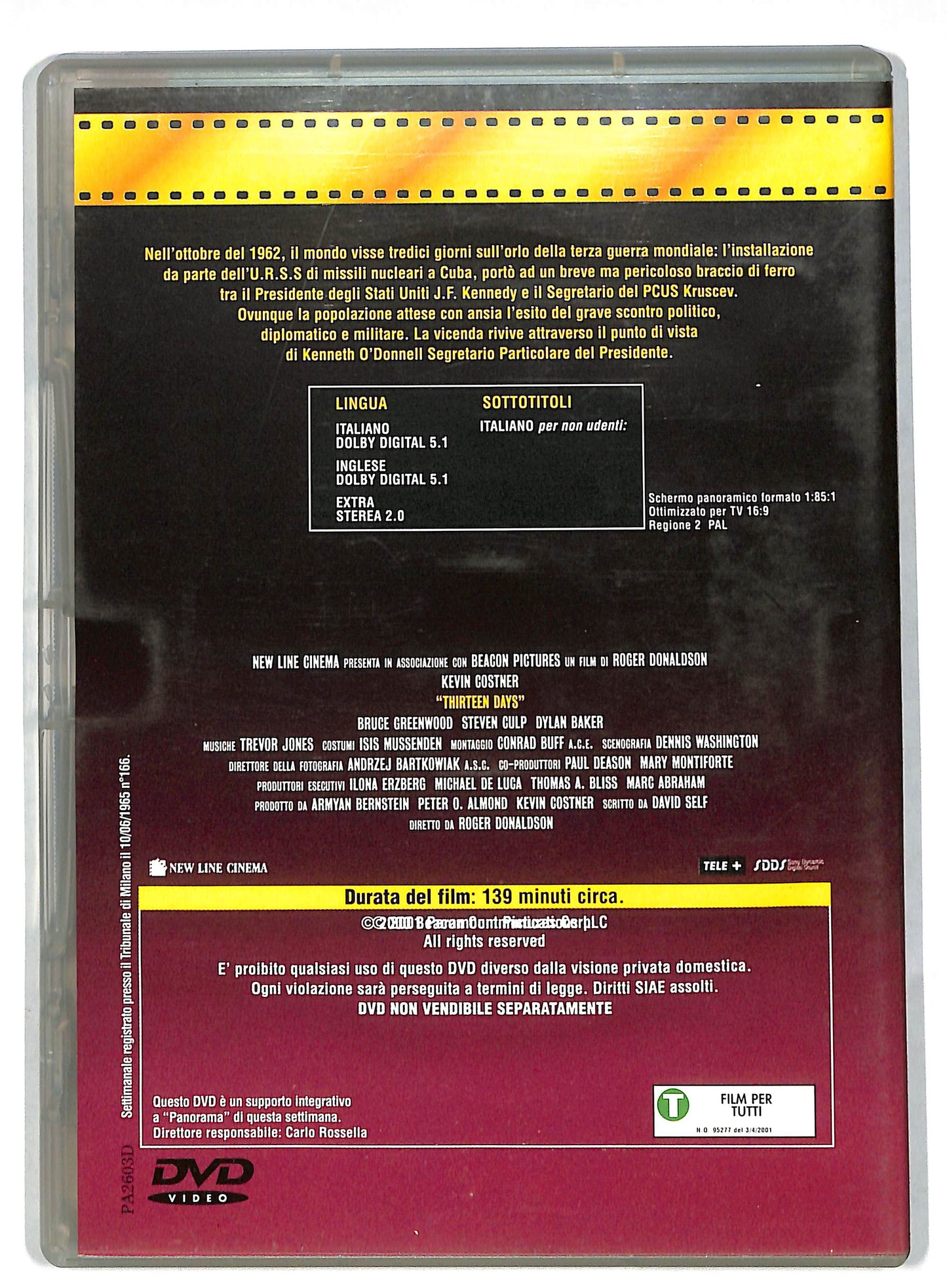 EBOND Thirteen Days EDITORIALE DVD DB568737
